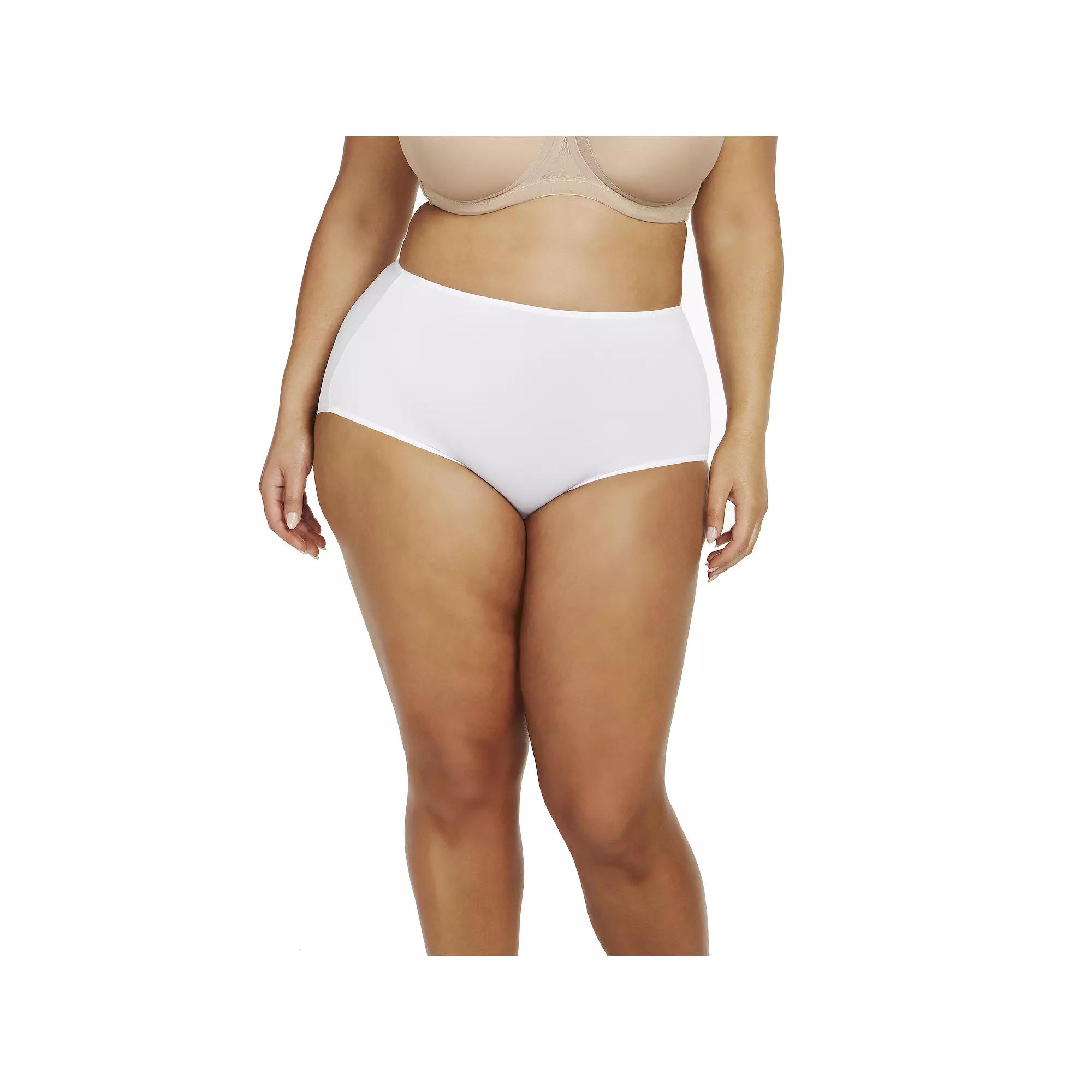 Plus Size Naomi & Nicole Shapewear No Show, No Lines Hi-Cut Brief Panty A814, Womens Product Image