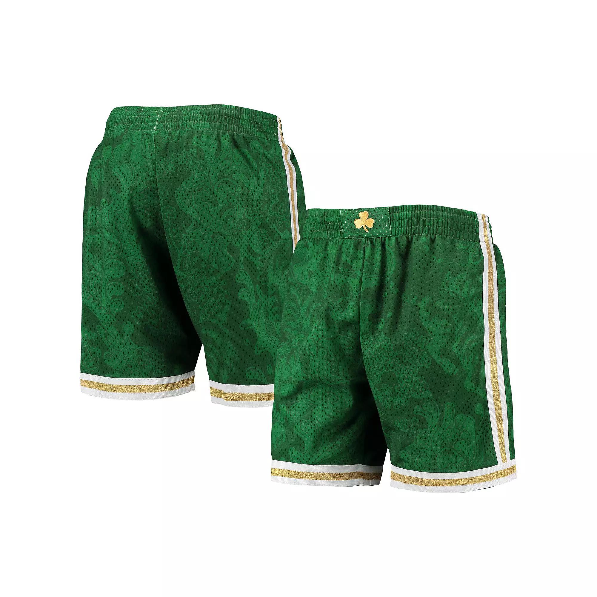Men's Mitchell & Ness Kelly Green Boston Celtics Hardwood Classics Lunar New Year Swingman Shorts, Size: 2XL Product Image