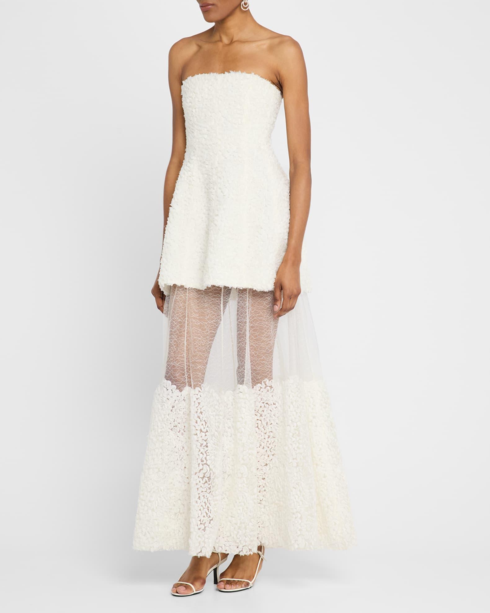 Marella Strapless Bustier Sheer Midi Dress Product Image