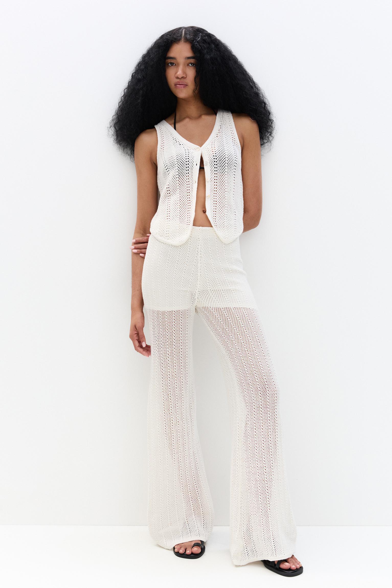 Crochet buttoned vest Product Image