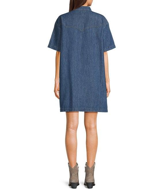 Wrangler® Carolina Short Sleeve Denim Shirt Dress Product Image