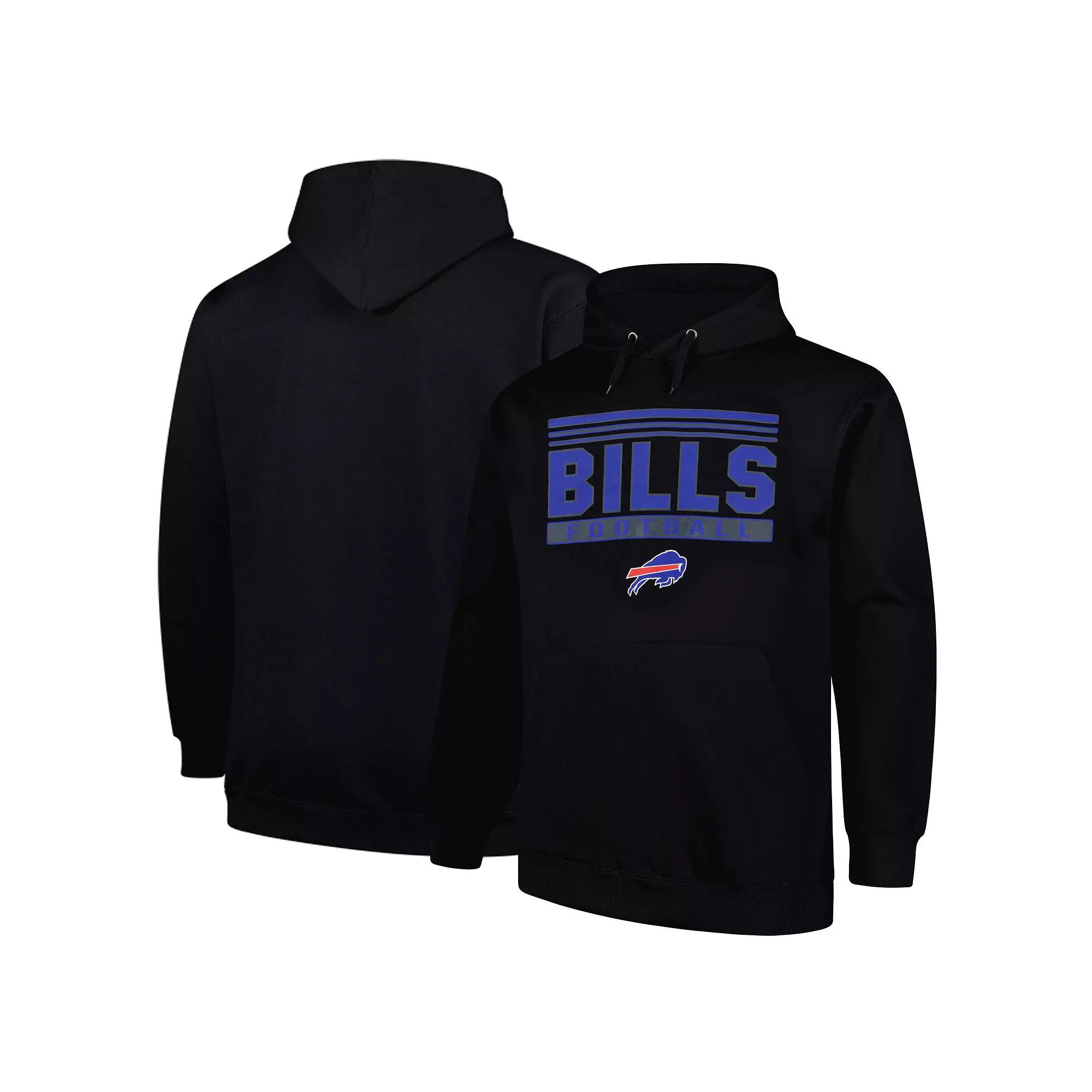 Men's Fanatics Black Buffalo Bills Big & Tall Pop Pullover Hoodie,  Product Image
