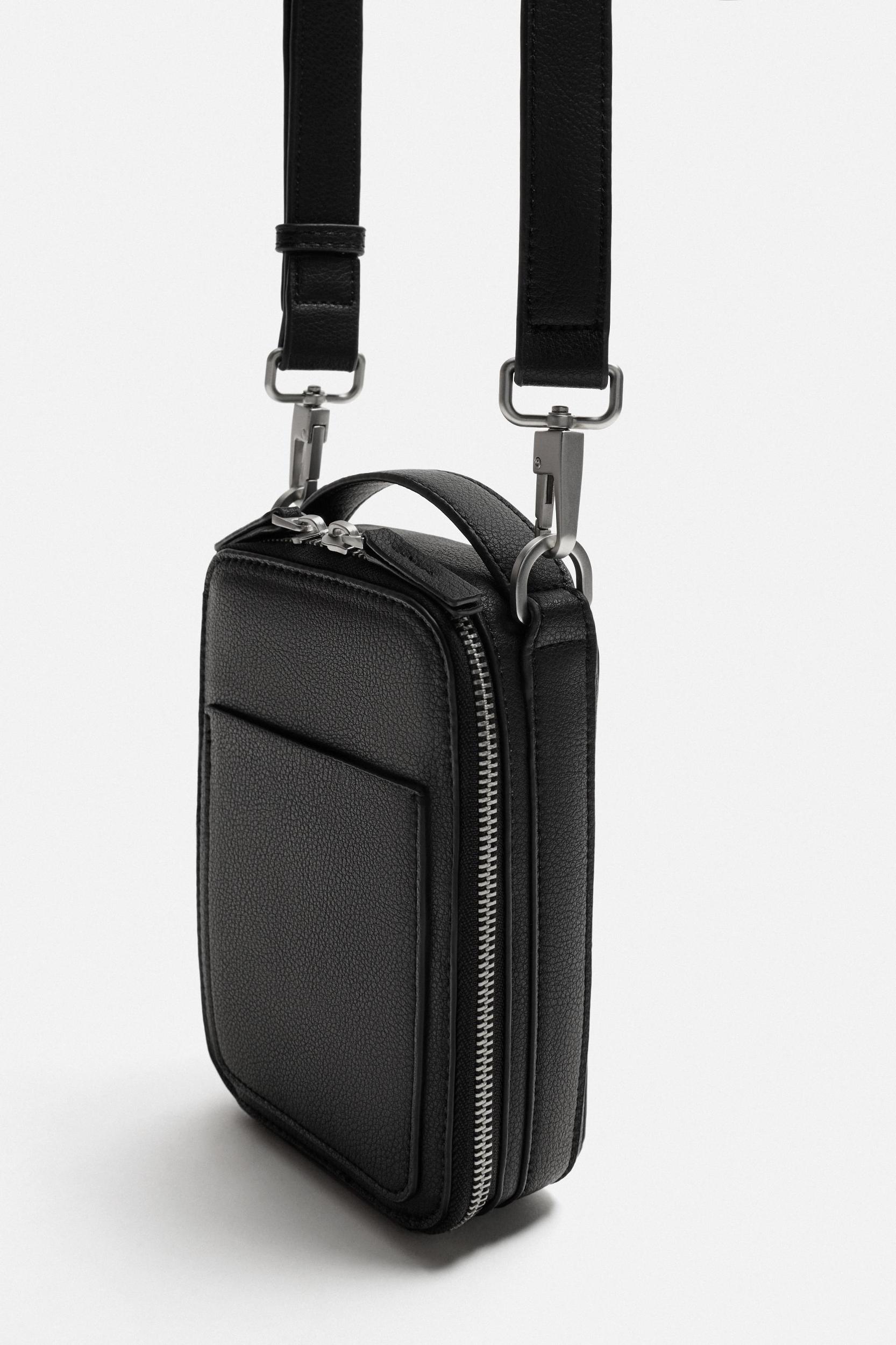 TEXTURED VERTICAL CROSSBODY BAG Product Image