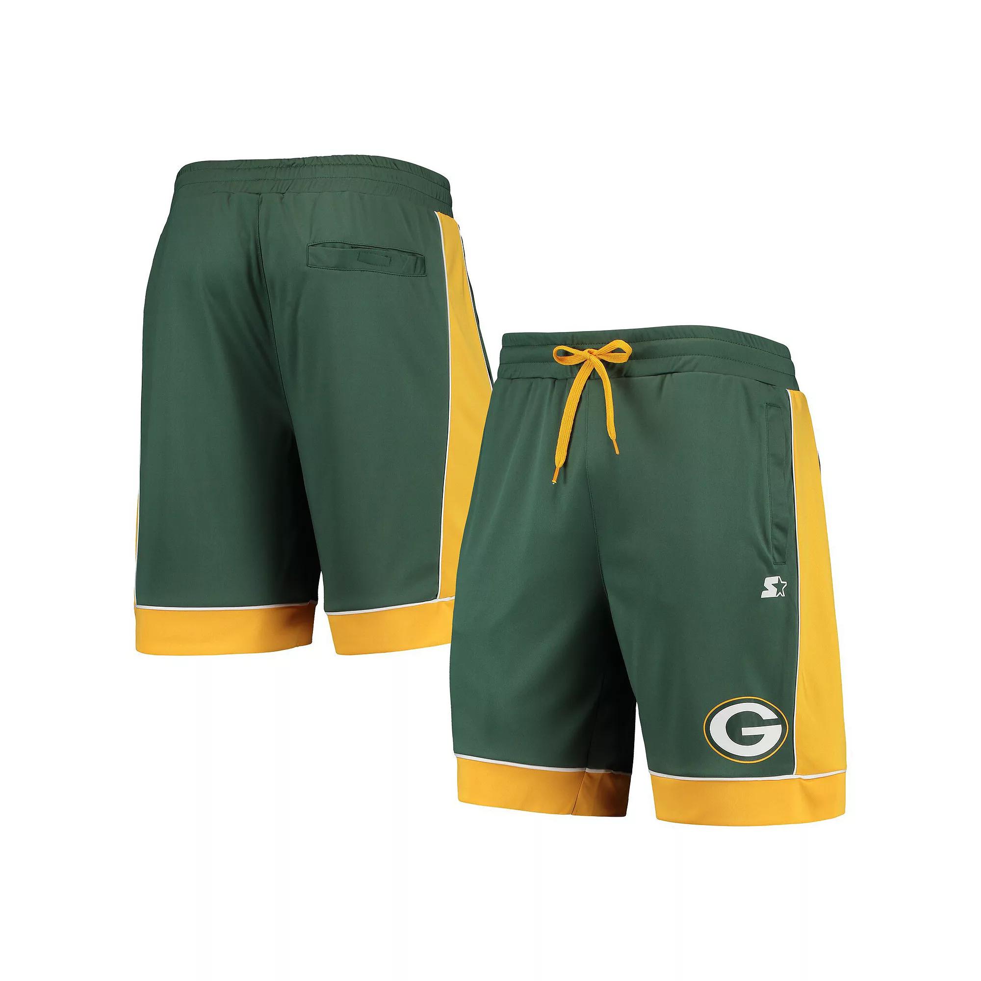 Men's Starter Green/Gold Green Bay Packers Fan Favorite Fashion Shorts, Size: Small Product Image