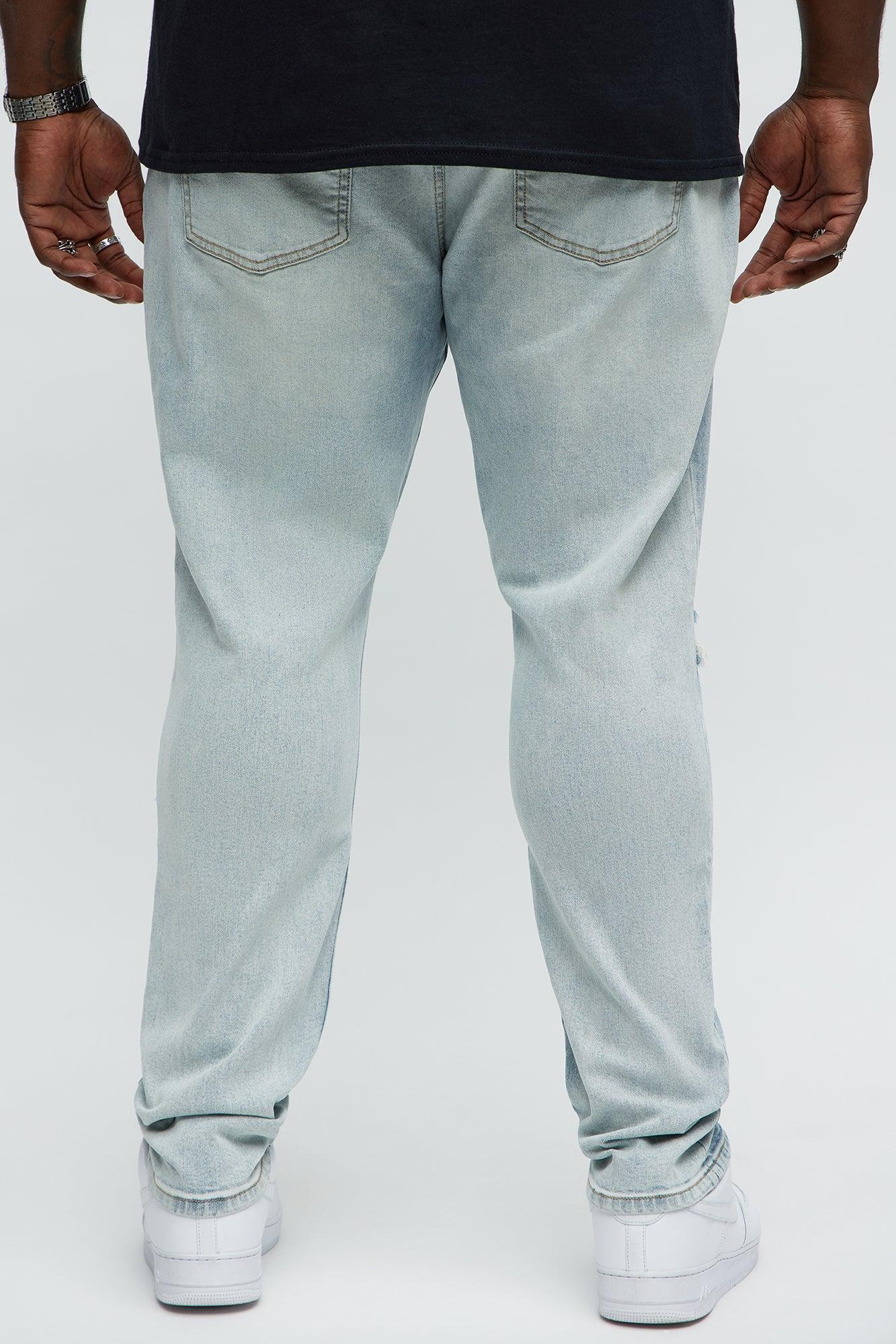 Beforehand Distressed Skinny Jeans - Light Blue Wash Product Image