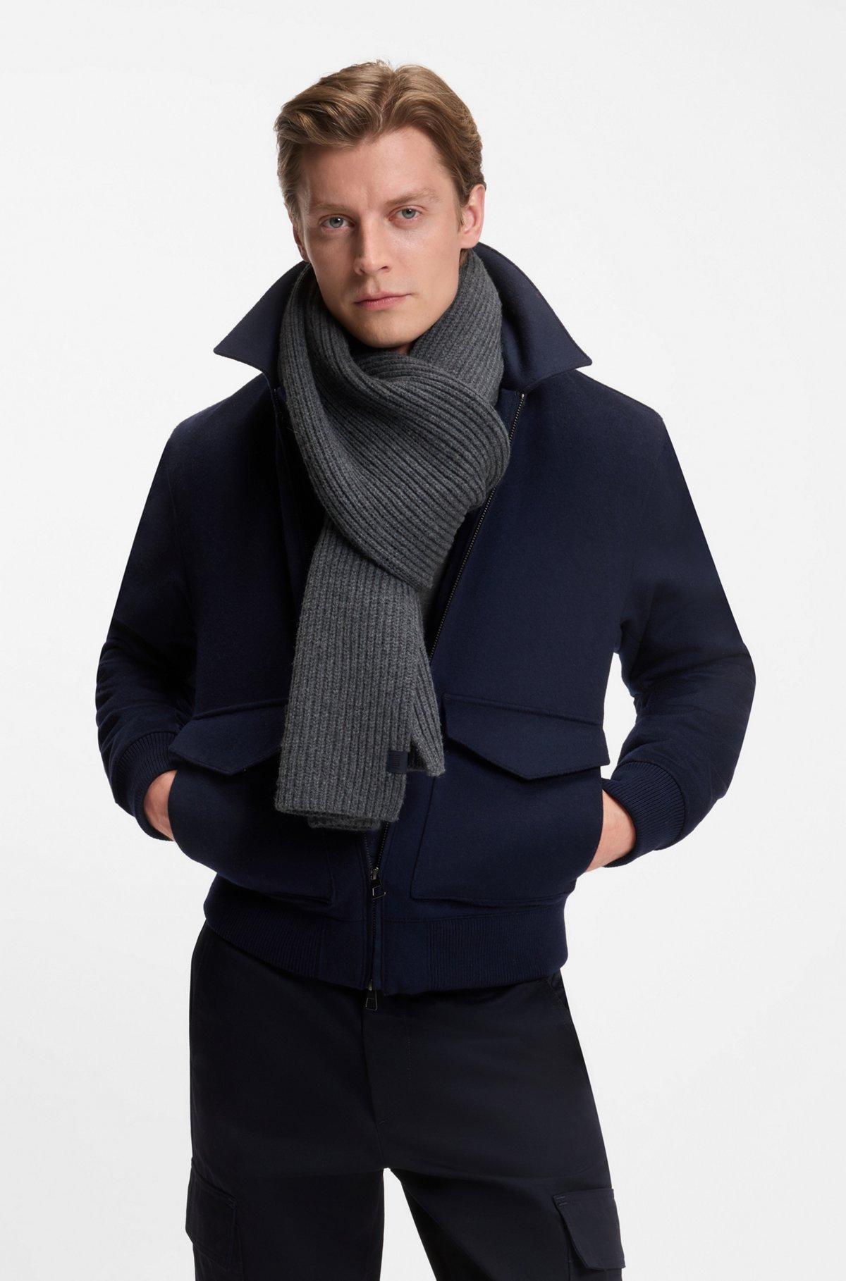 BECKHAM x BOSS scarf in virgin wool and cashmere Product Image