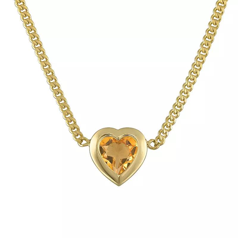 Designs by Gioelli 14k Gold Over Sterling Silver Gemstone Curb Chain Necklace, Womens, Purple Product Image