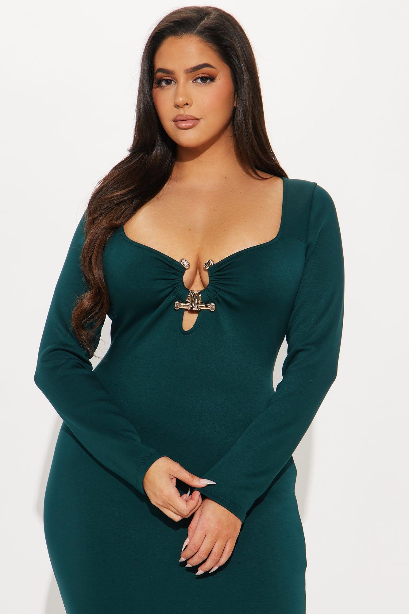 Rubina Scuba Maxi Dress - Hunter Product Image