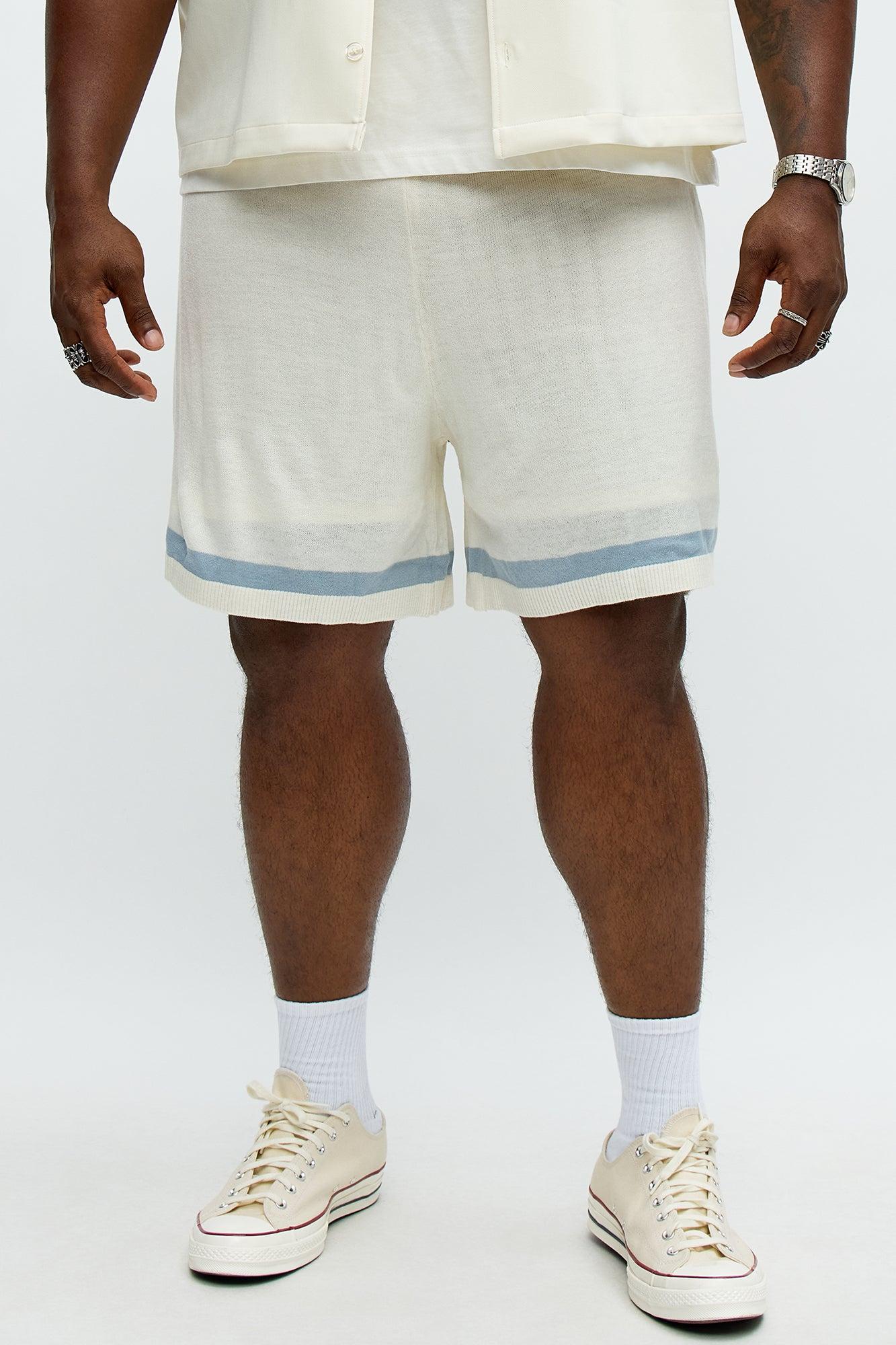 Relaxed Chateau Knitted Shorts - Cream/combo Product Image