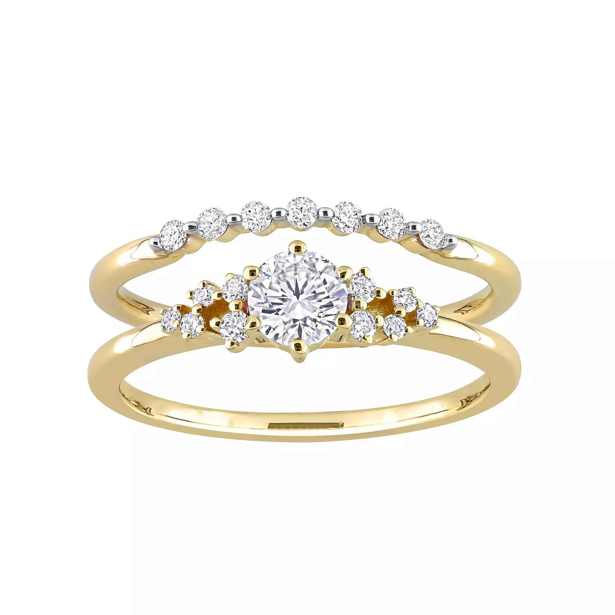 Stella Grace 10k Gold 5/8 Carat T.W. Diamond Bridal Ring Set, Women's, Size: 6 Product Image