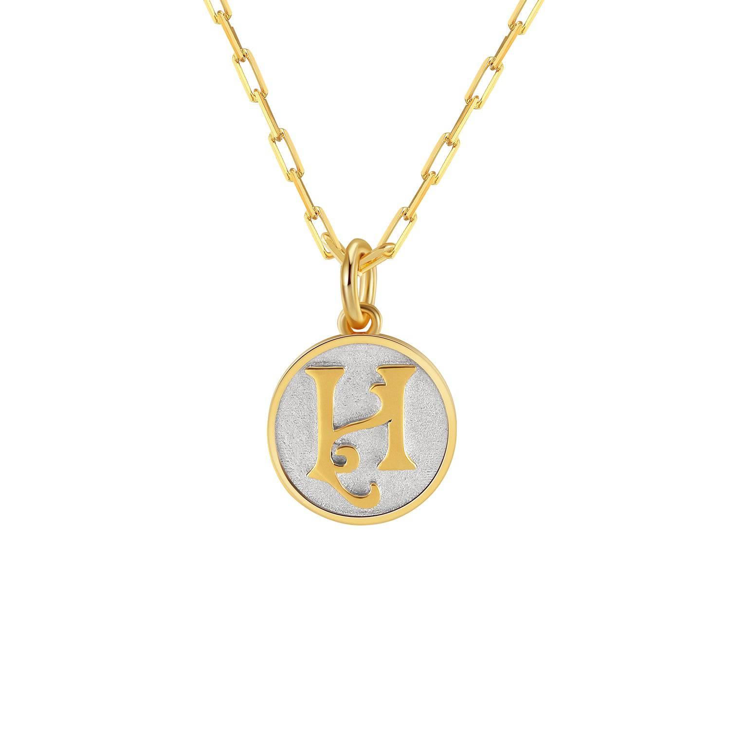 Saints Dainty Fancy Initial Pendant Necklace A-Z Product Image