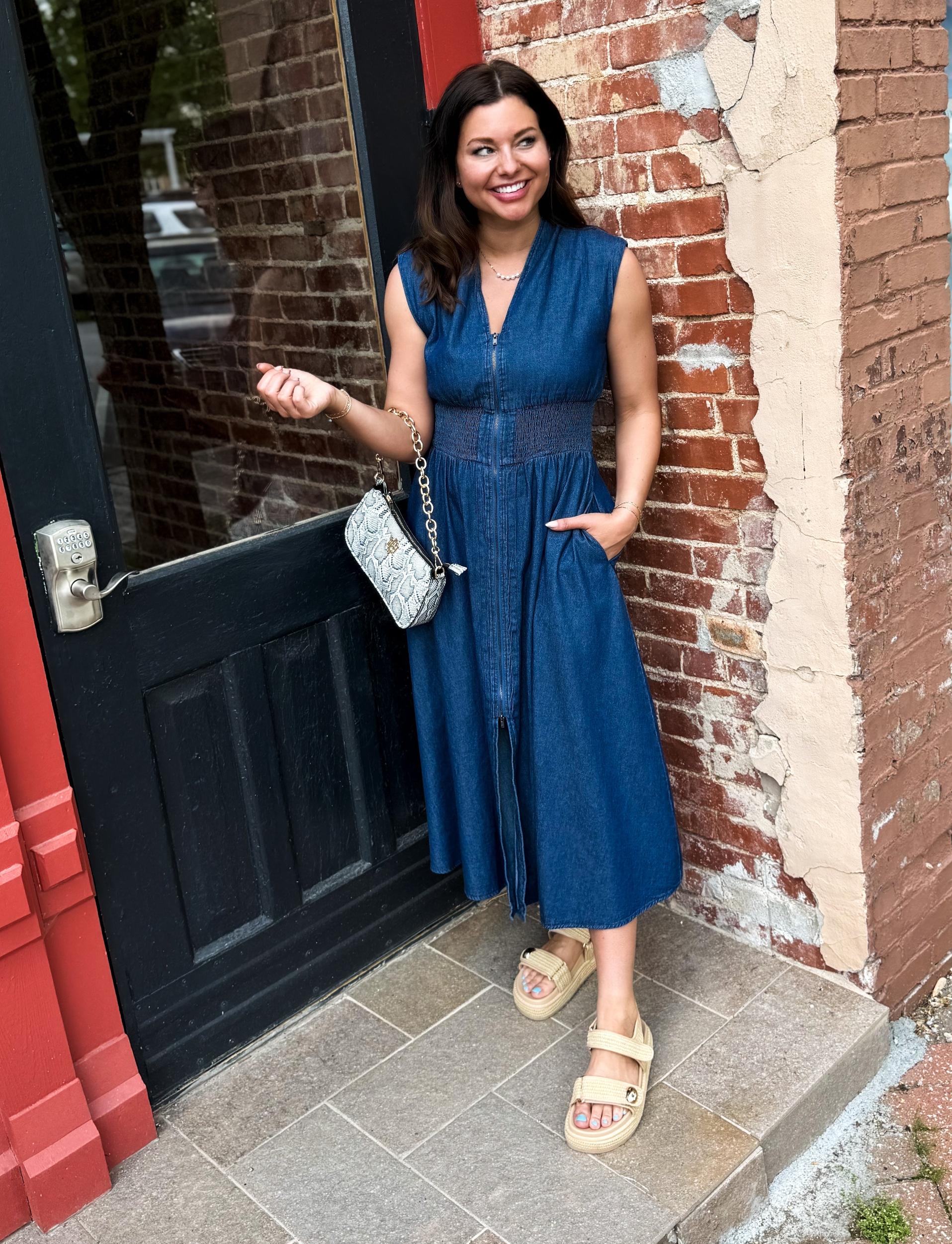 Everyday Denim Midi Dress Product Image