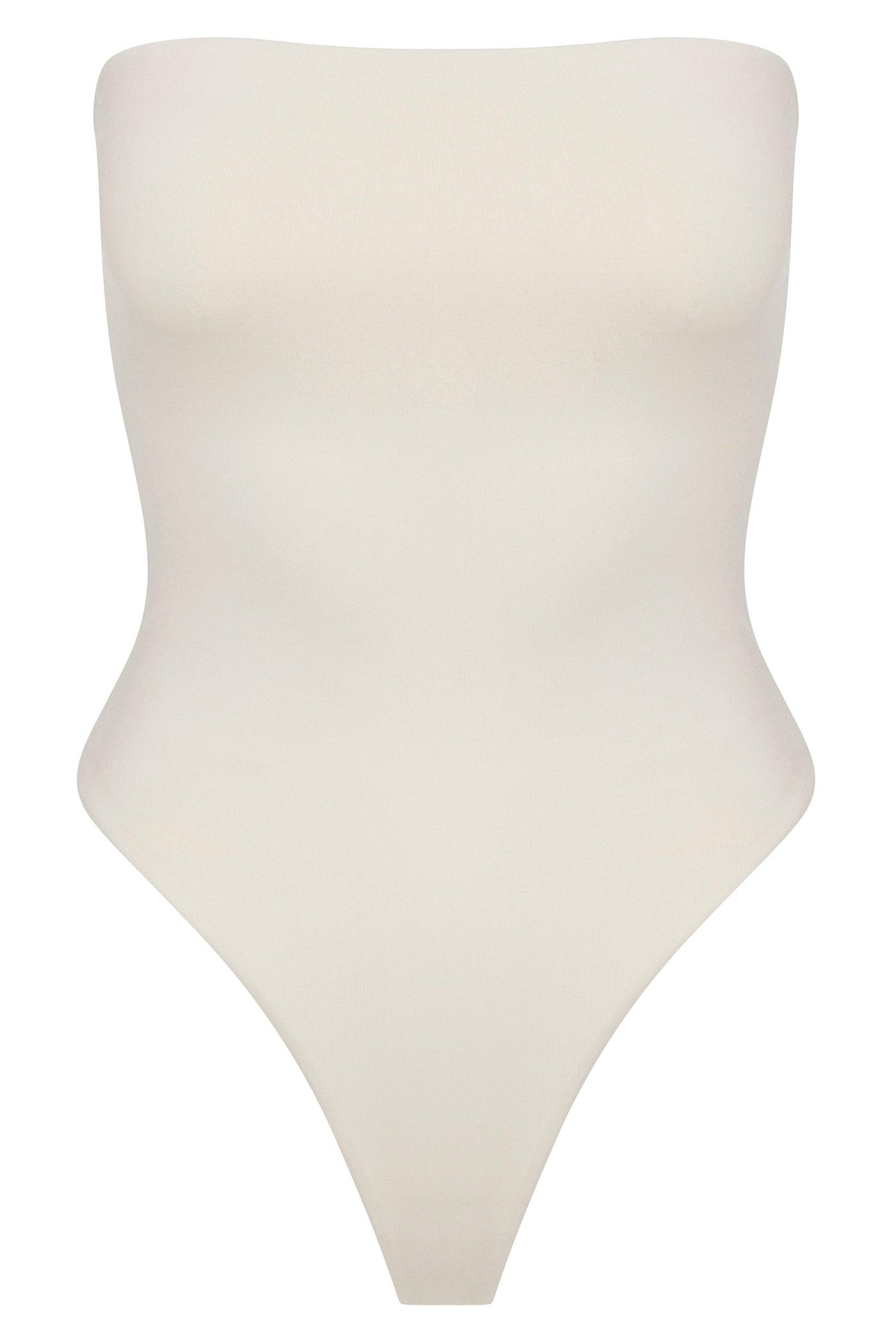 Contour Double Lined Strapless Bodysuit - Bone Female Product Image