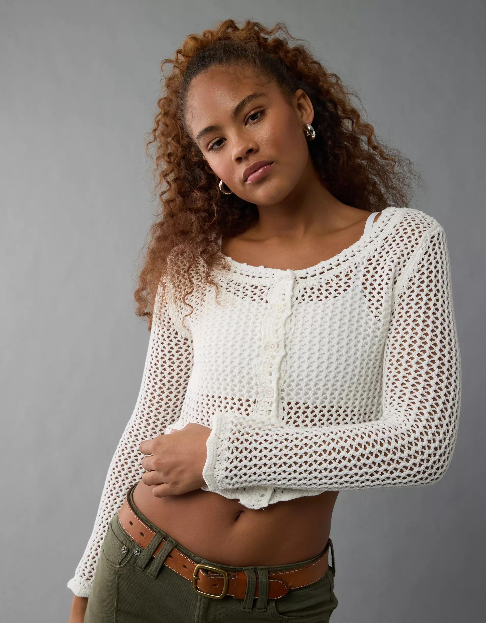 AE Open Stitch Cardigan Product Image