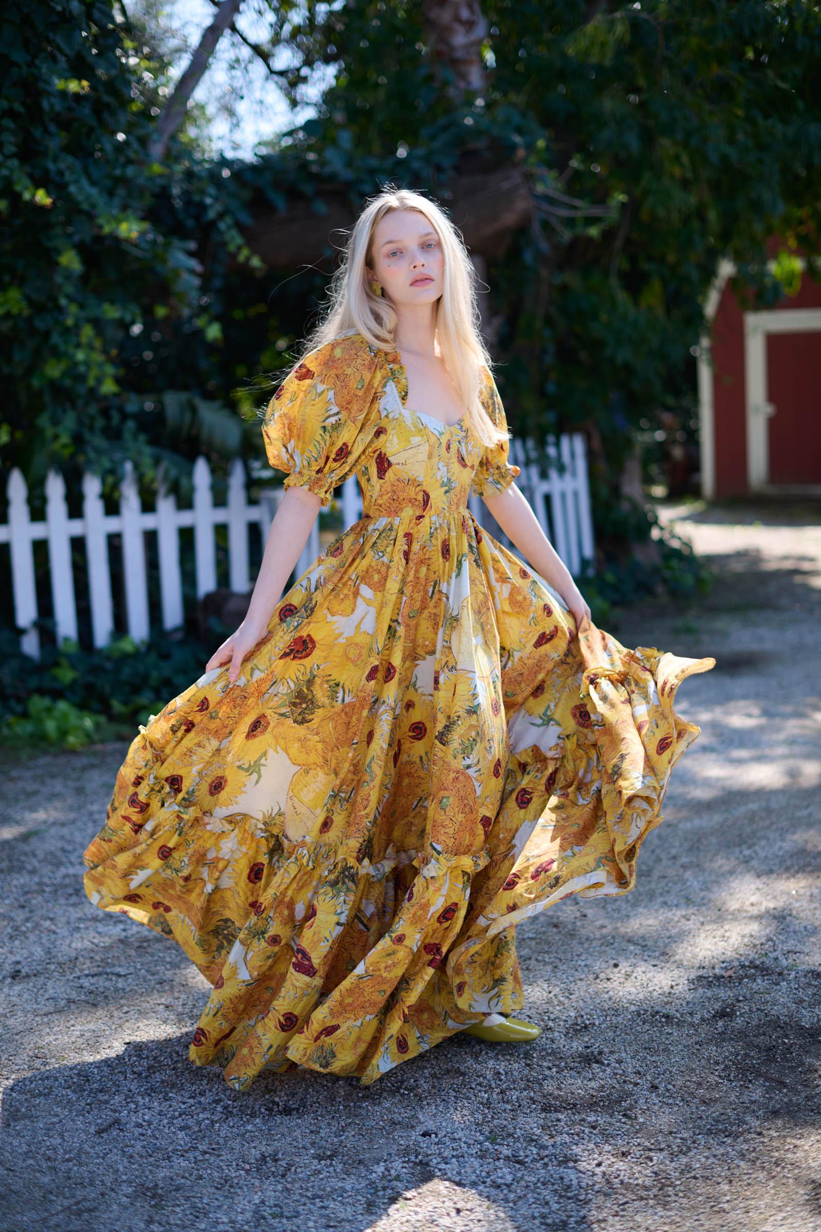 Sunflowers Cotton Ritz Gown Product Image