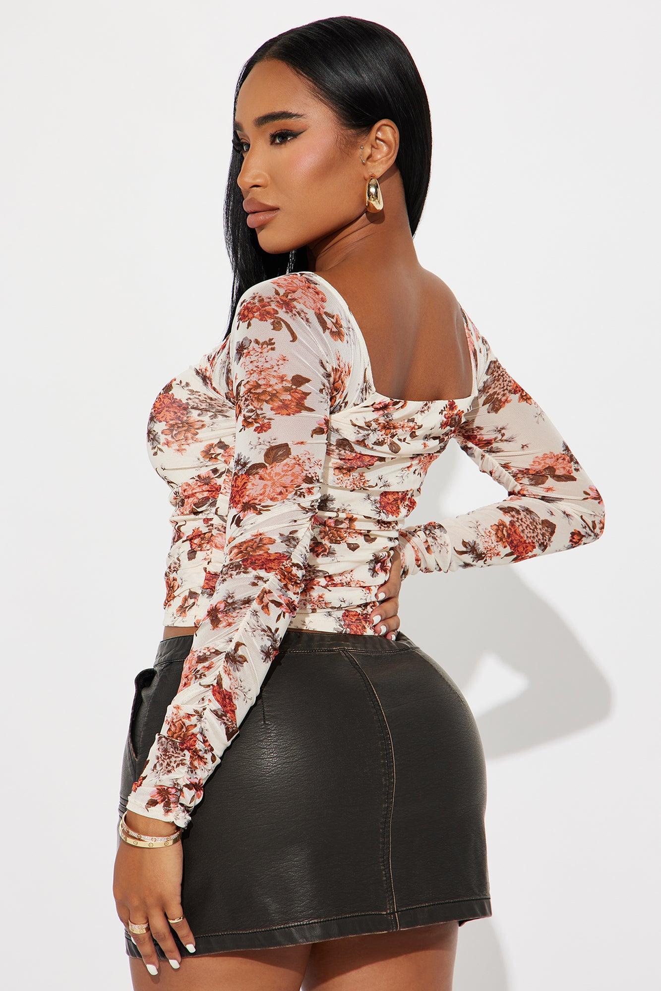 Le Jardin Mesh Top - Cream/combo Product Image