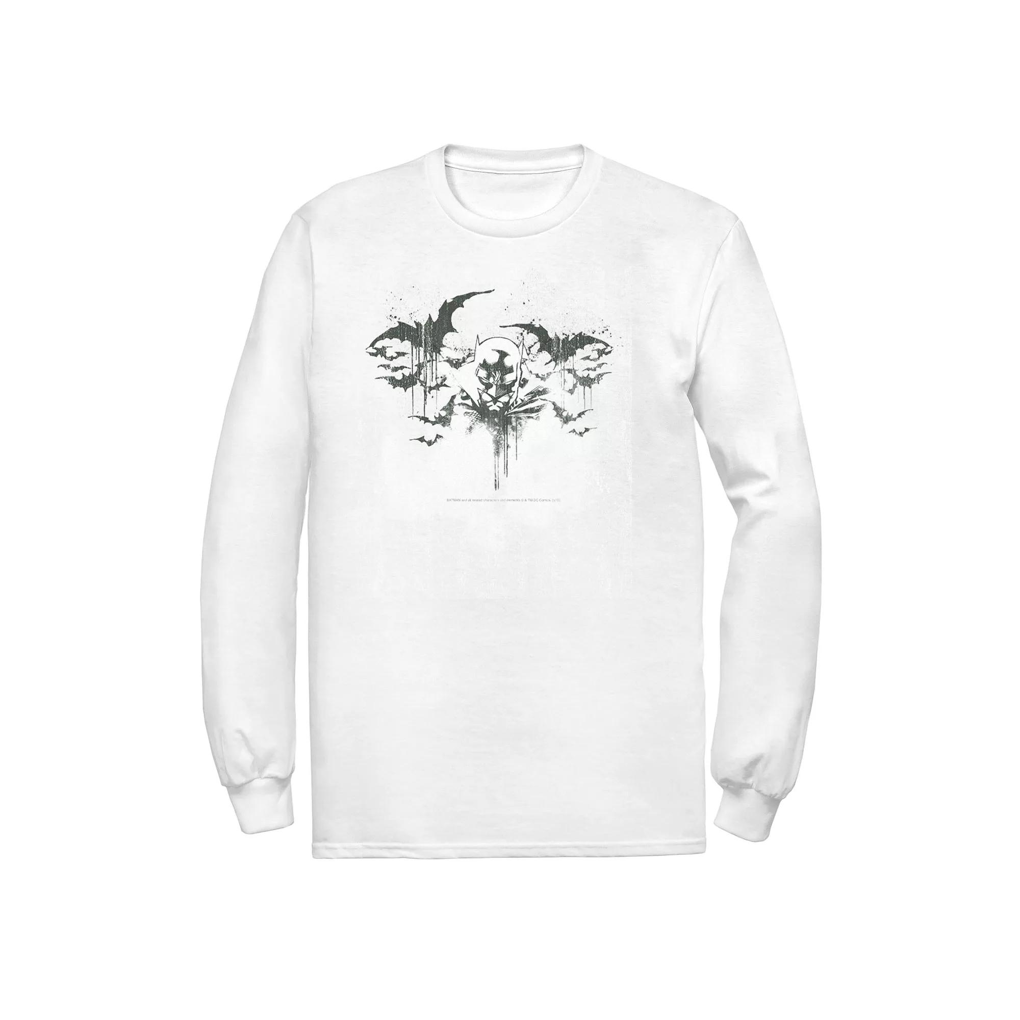 Men's DC Comics Batman Ink Bat Logo Tee, Size: XL, White Product Image