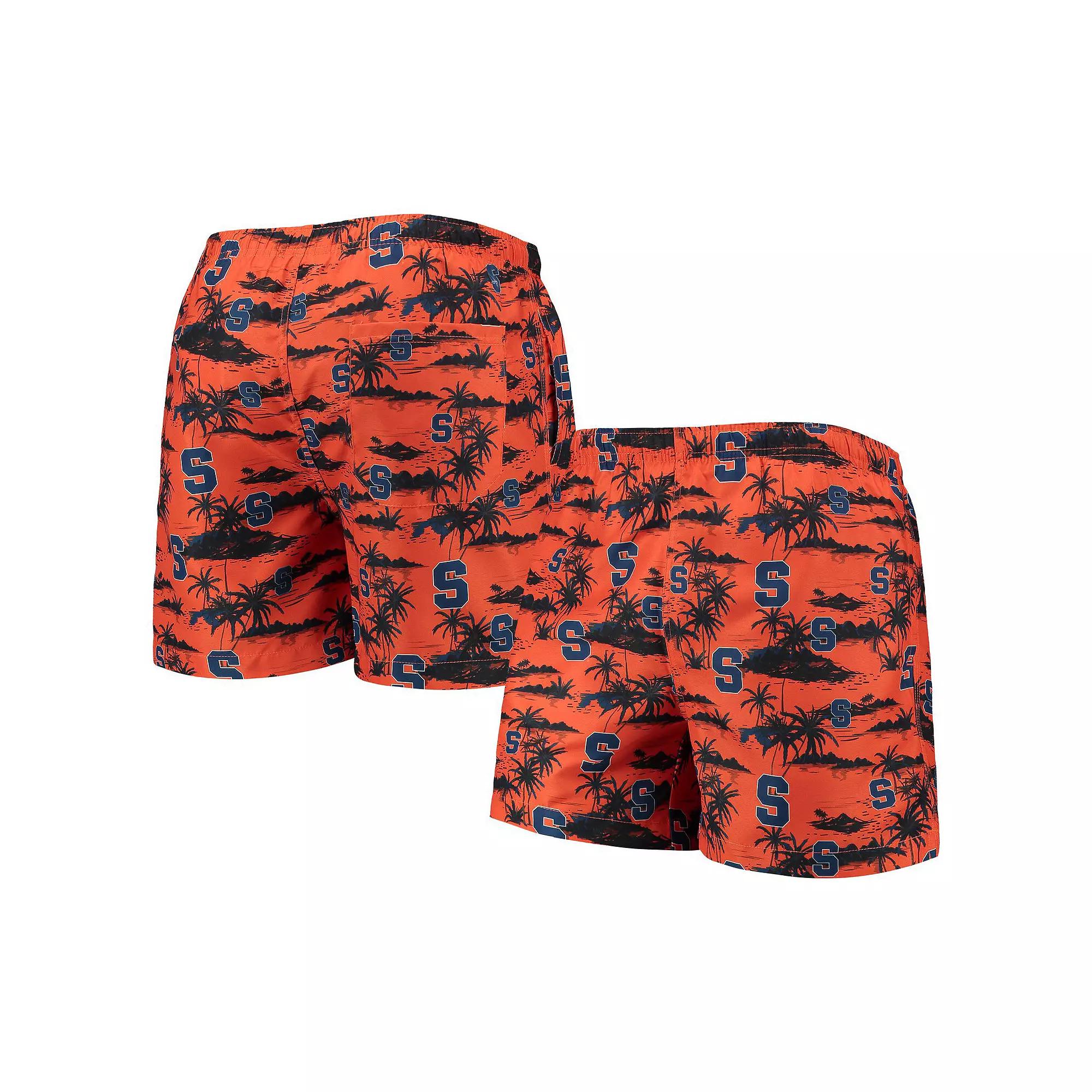 Men's FOCO Orange Syracuse Orange Island Palm Swim Trunks, Size: 2XL Product Image