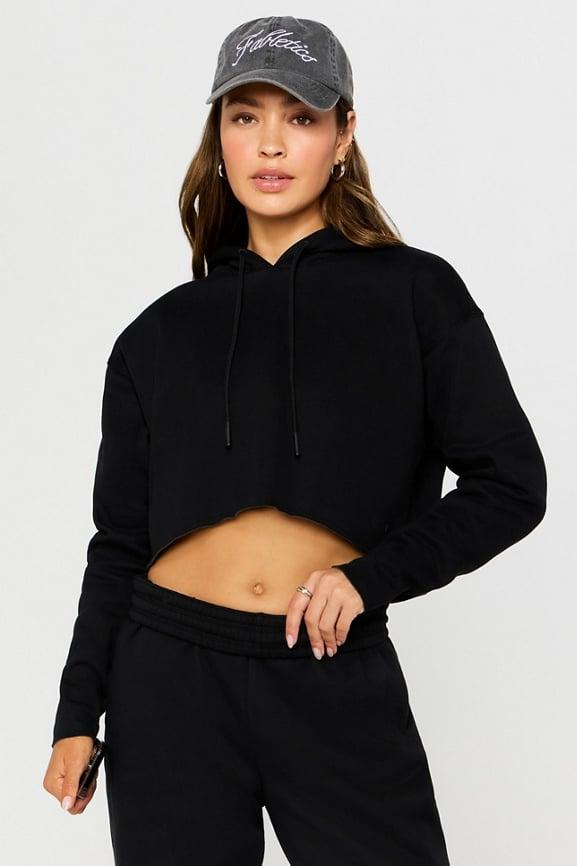 Cozy Fleece Everyday Cropped Hoodie Product Image