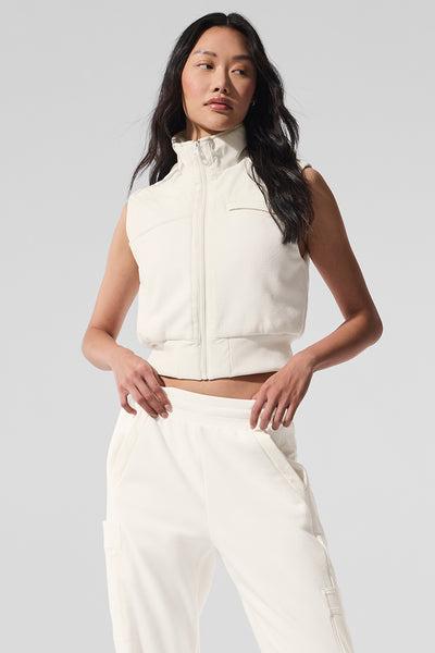 Polar Fleece Wintry Mix Vest - Ivory Female Product Image