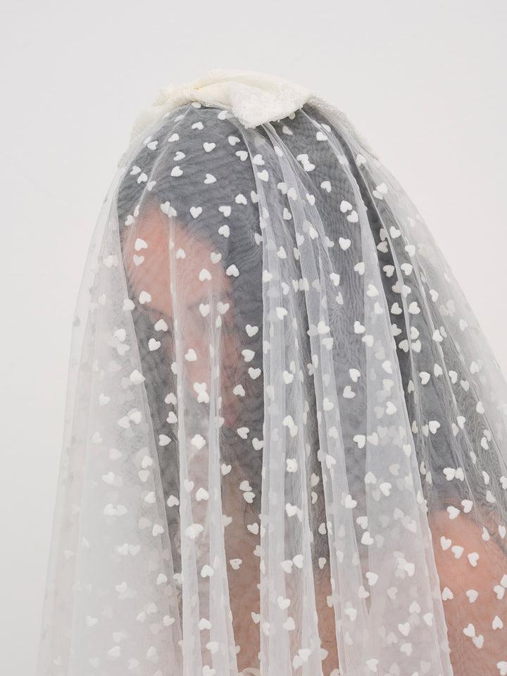 Addison Bow Veil — White Product Image