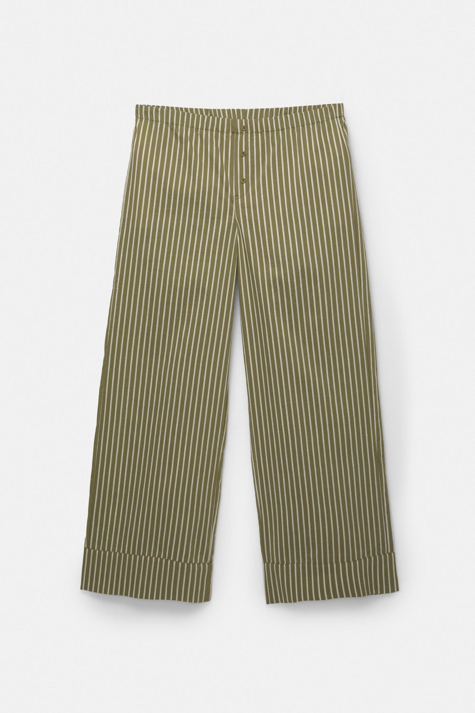 Striped pajama-style pants Product Image