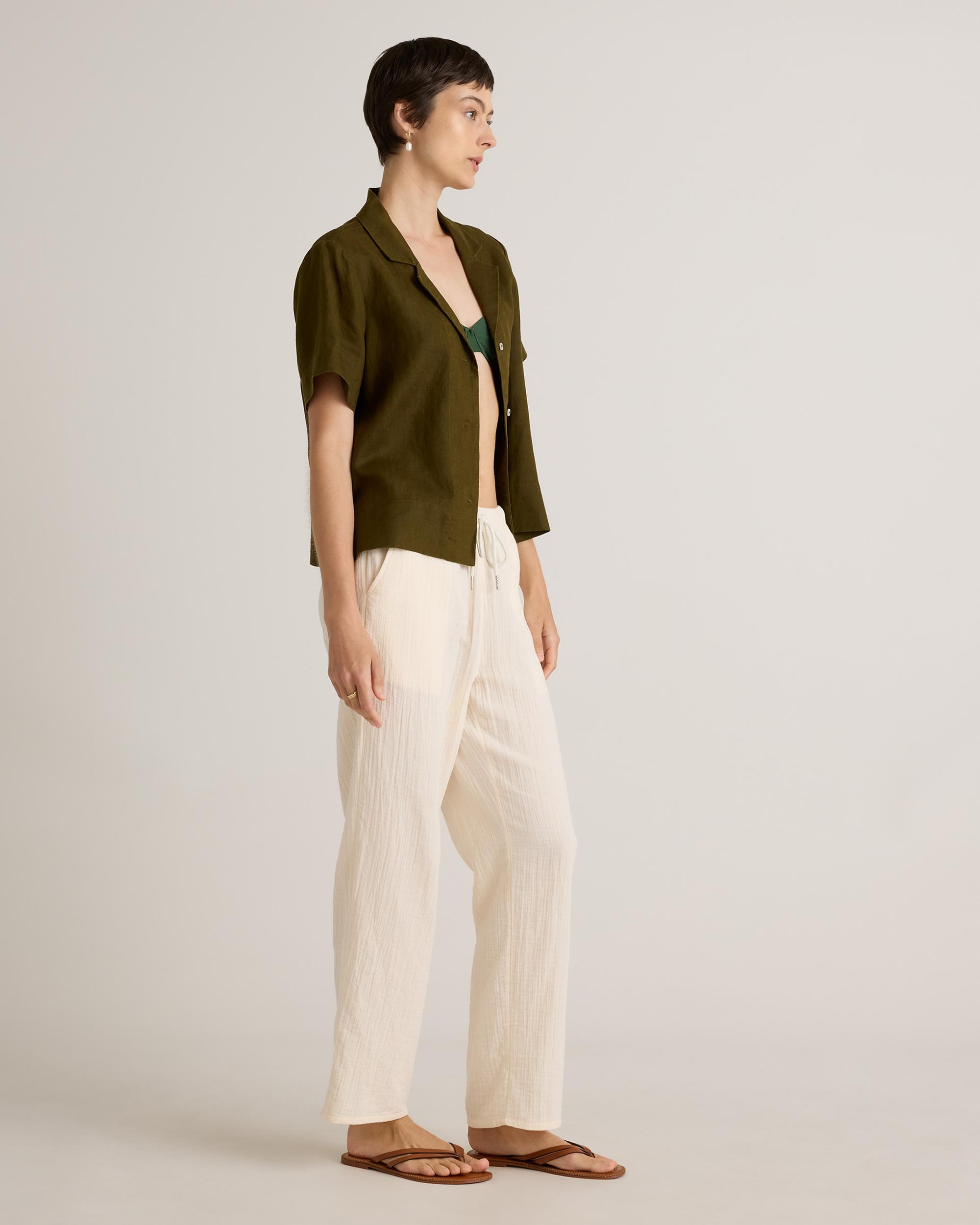 Quince | Women's Gauze Straight Leg Pants Organic Cotton Product Image