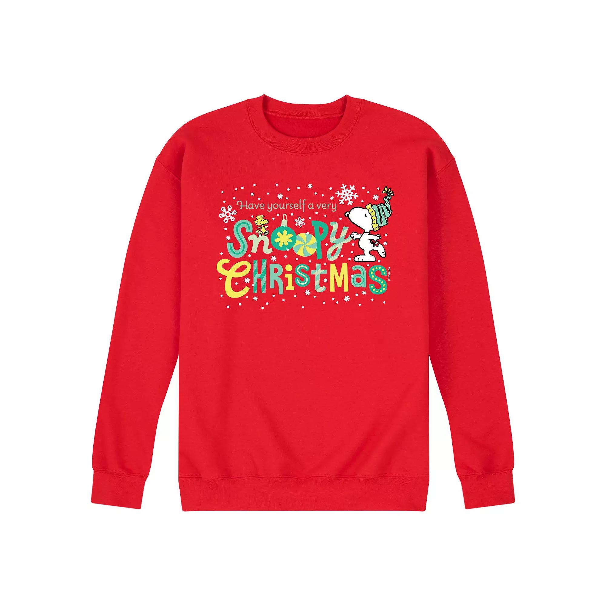 Men's Peanuts Snoopy Christmas Sweatshirt,  Product Image