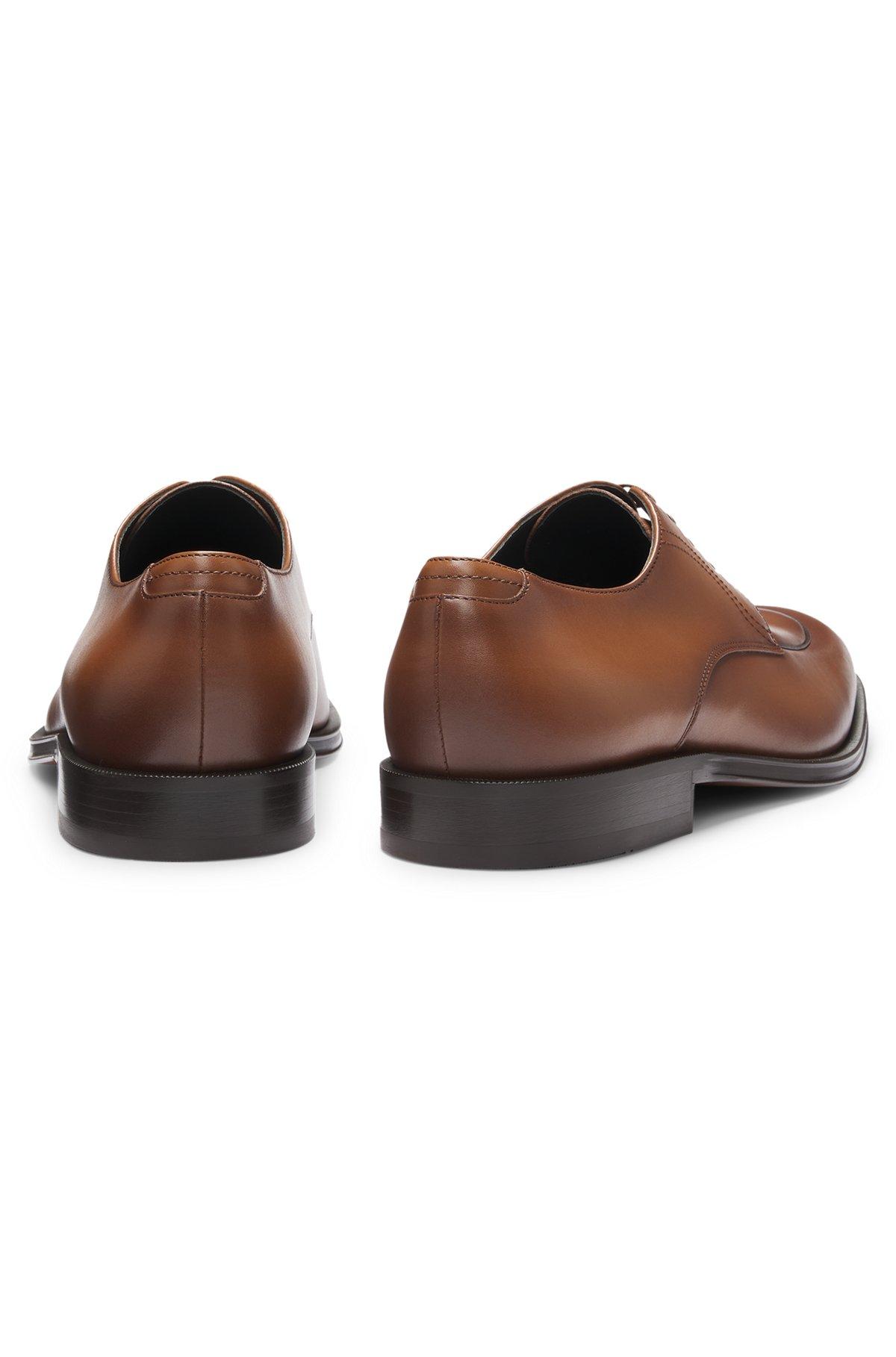 Leather Derby shoes with apron toe Product Image