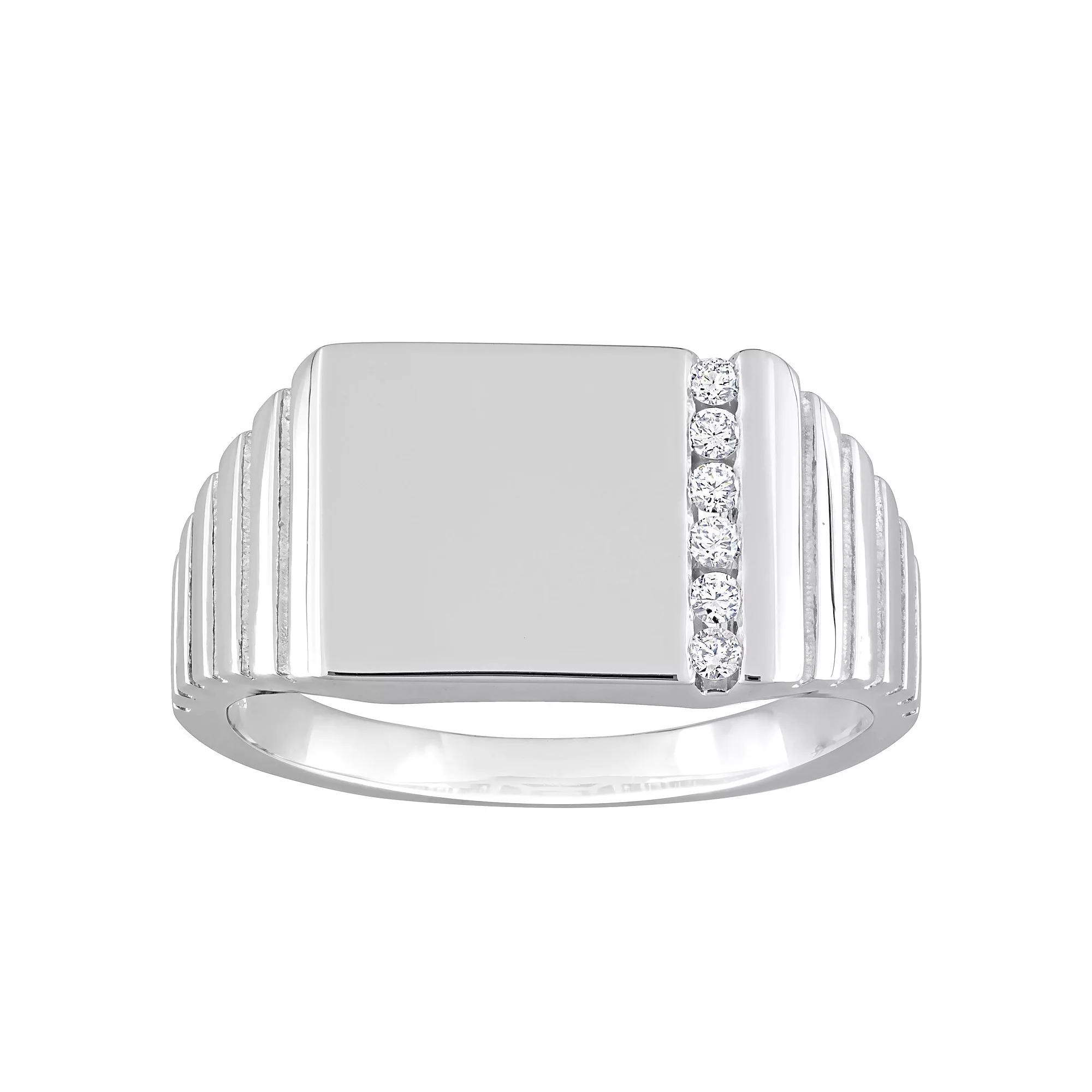 Men's Stella Grace Sterling Silver 1/10 Carat T.W. Diamond Fashion Ring,  Product Image