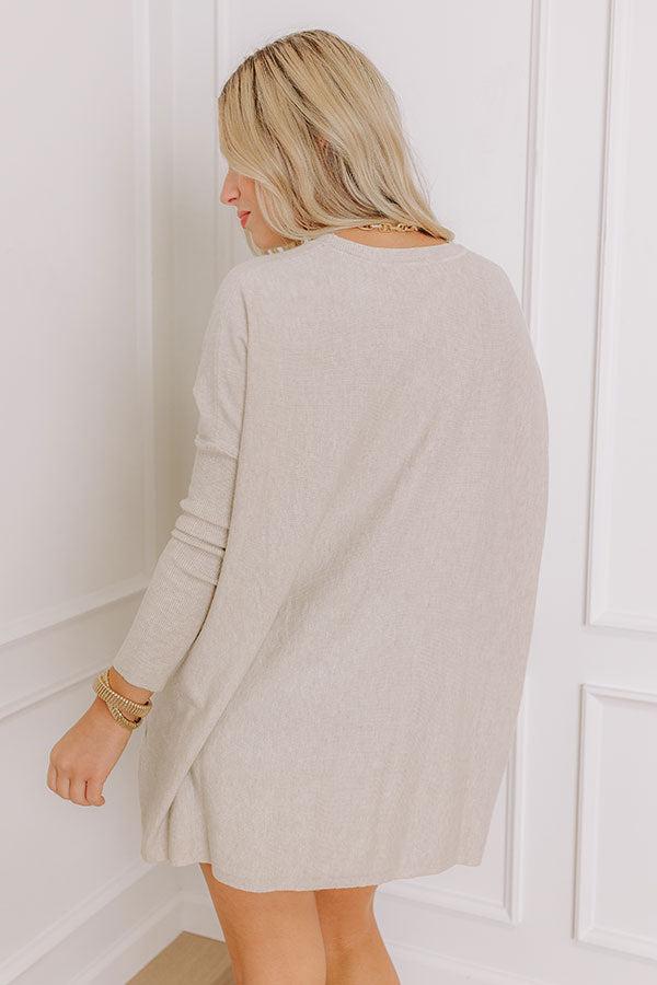 Always Cozy Sweater Top in Oatmeal Product Image