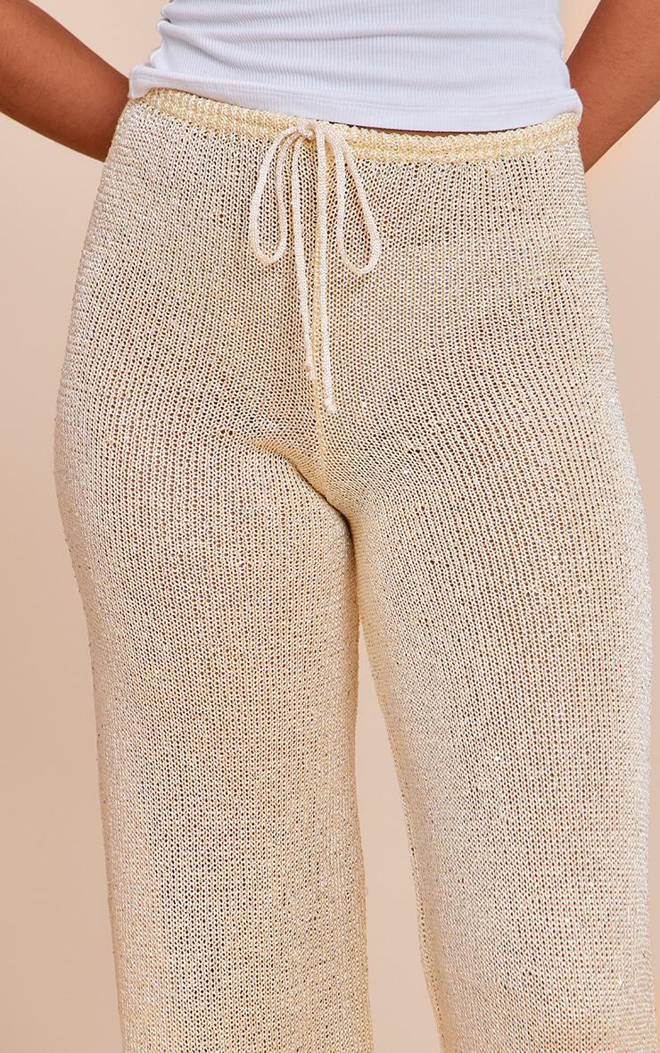 Lemon Sequin Knit Pants Product Image