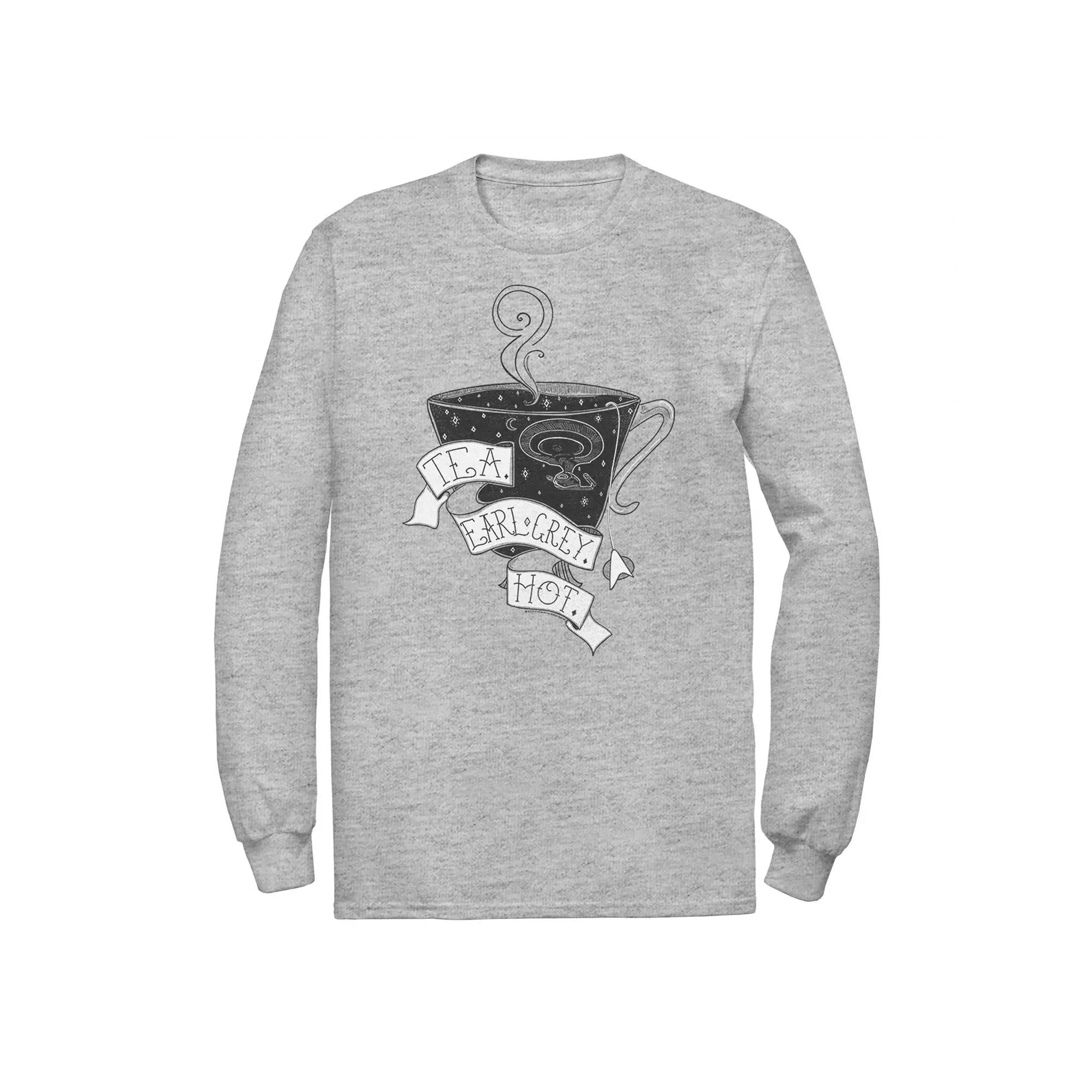 Men's Star Trek Next Generation Earl Grey Drawing Tee, Size: Large, Athletic Grey Product Image