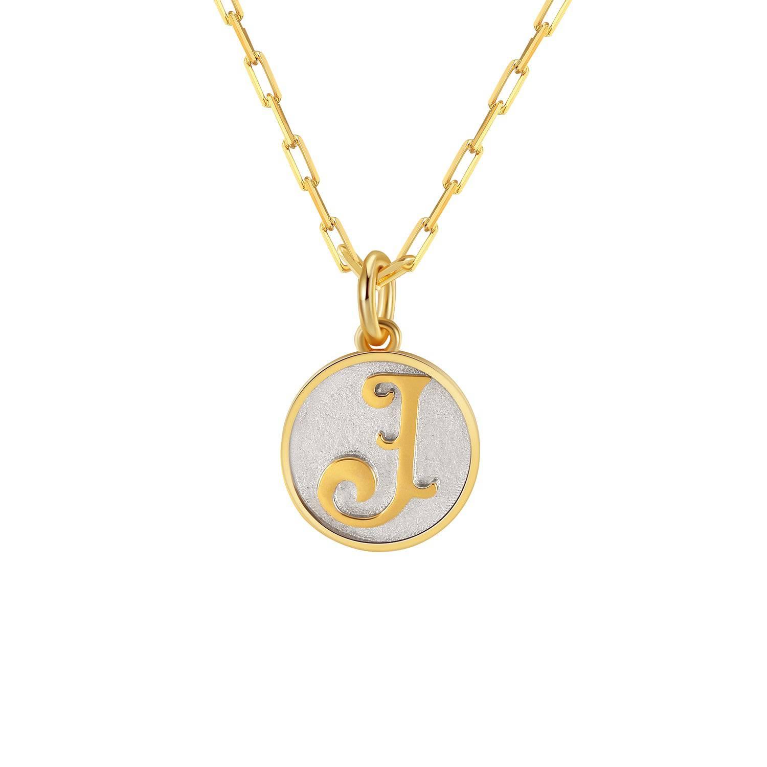 Saints Dainty Fancy Initial Pendant Necklace A-Z Product Image