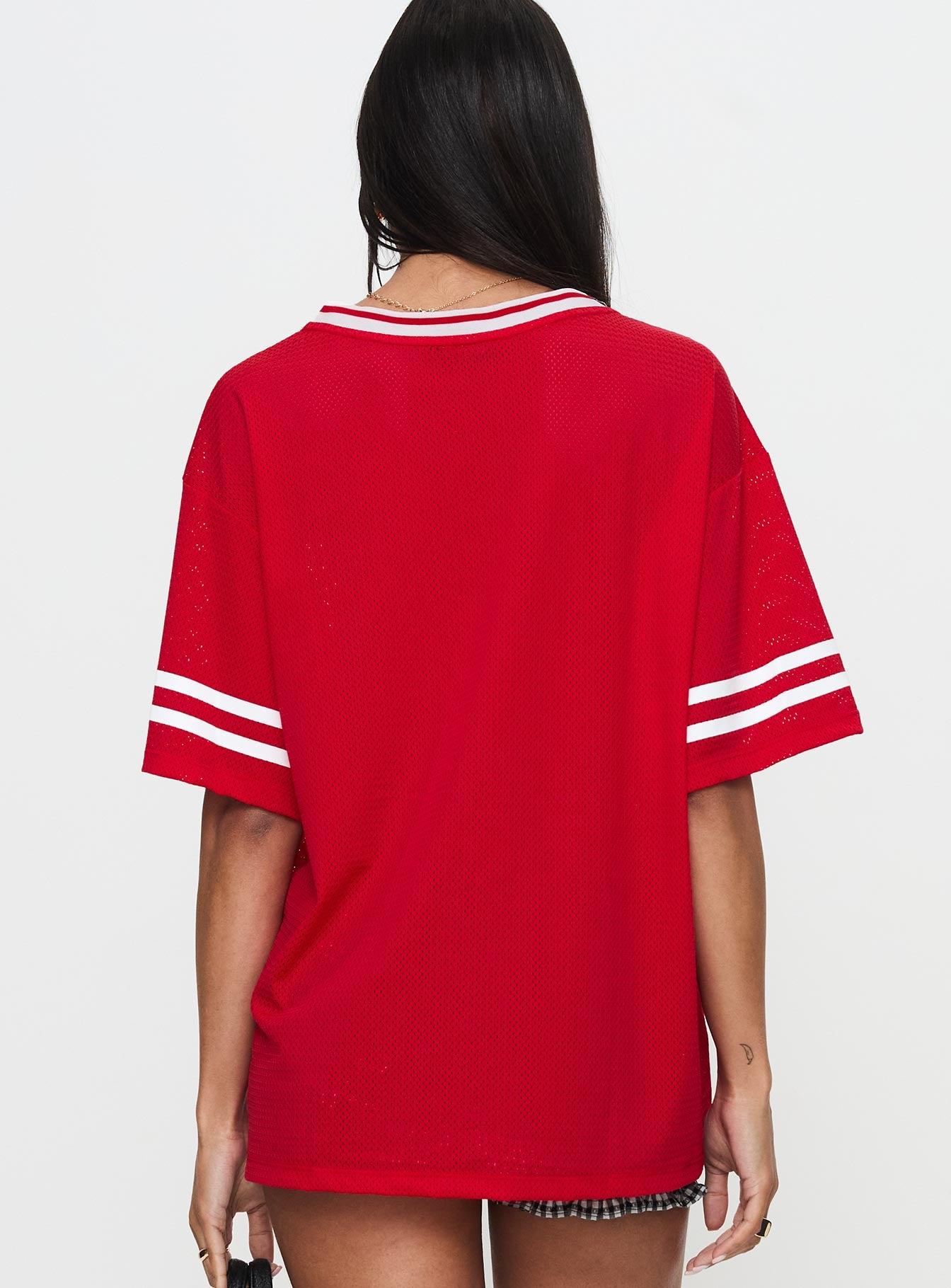 Austin Texas Sports Jersey Top Red Product Image