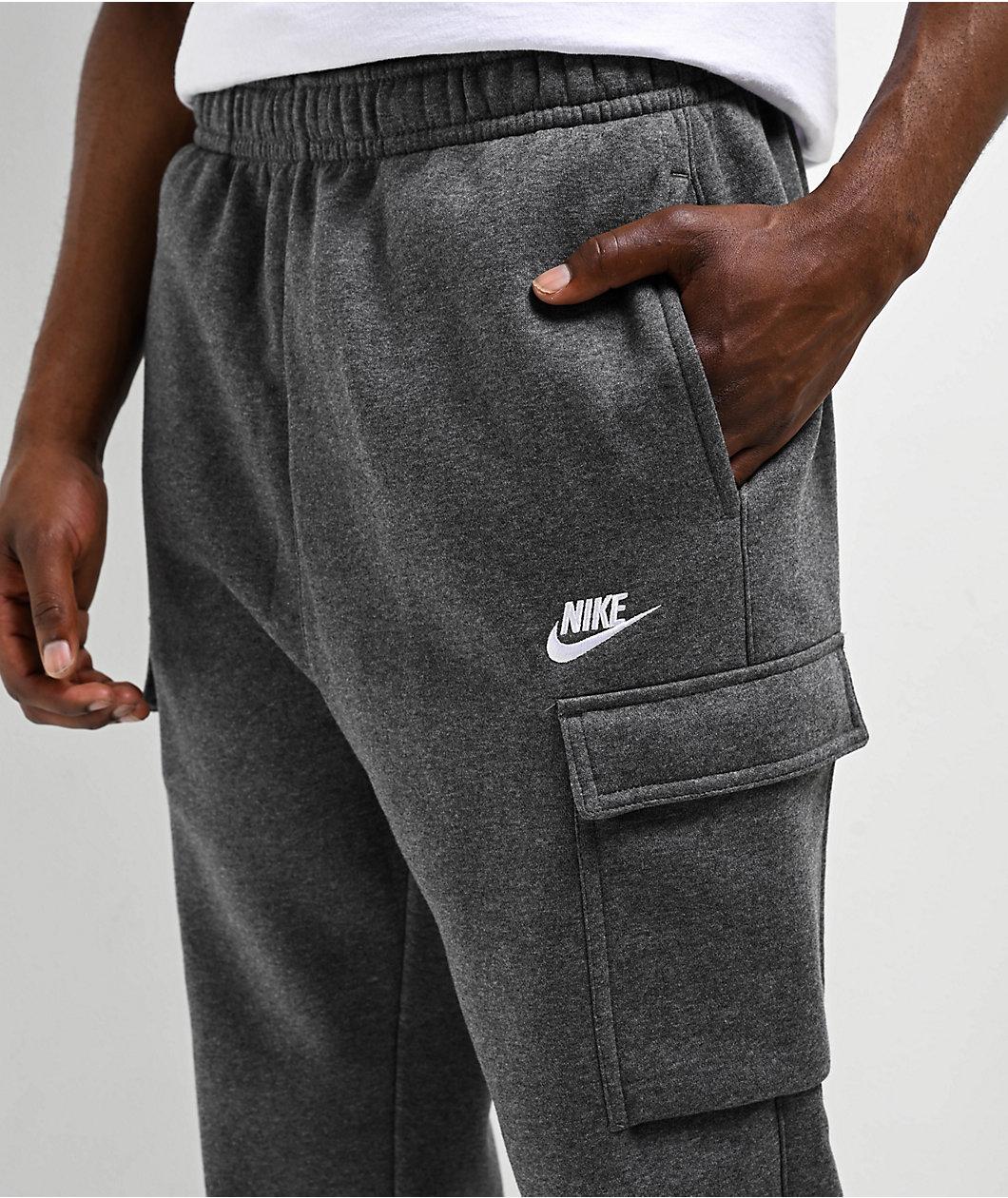 Nike Sportswear Club Charcoal Cargo Jogger Sweatpants Product Image