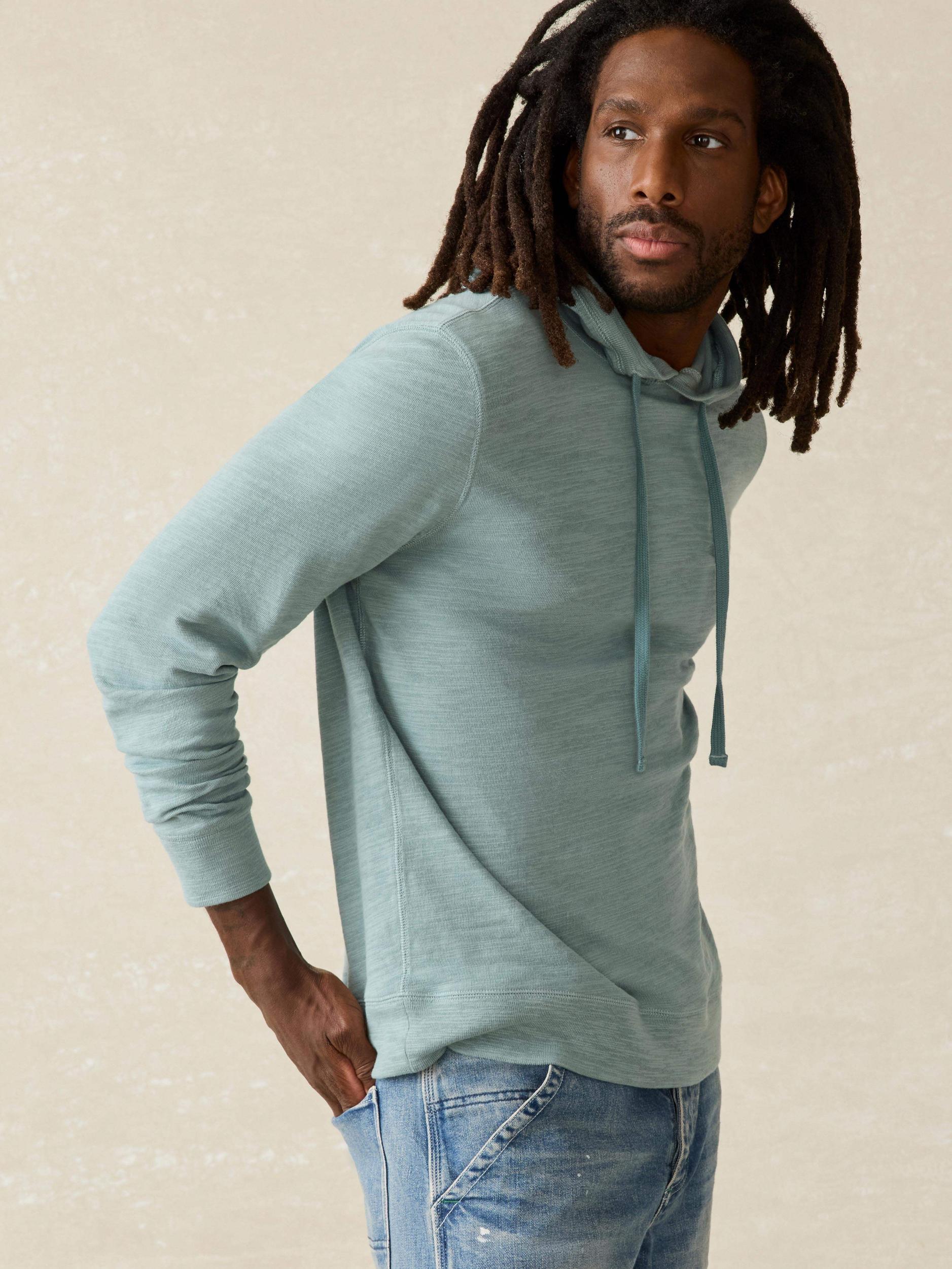Sunwashed Midweight Organic Hoodie - Ocean Glass Male Product Image