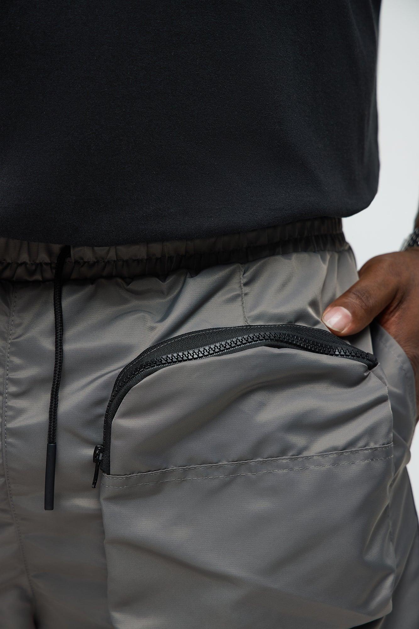 Called It Nylon Cargo Short - Grey Product Image