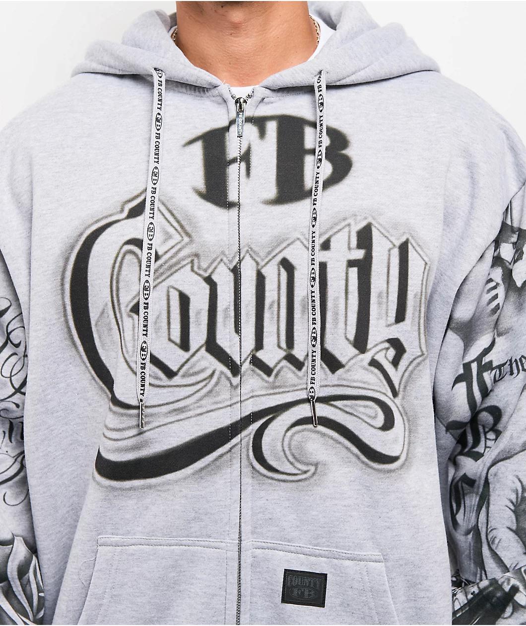 FB County Tatted Up Grey Zip Hoodie Product Image