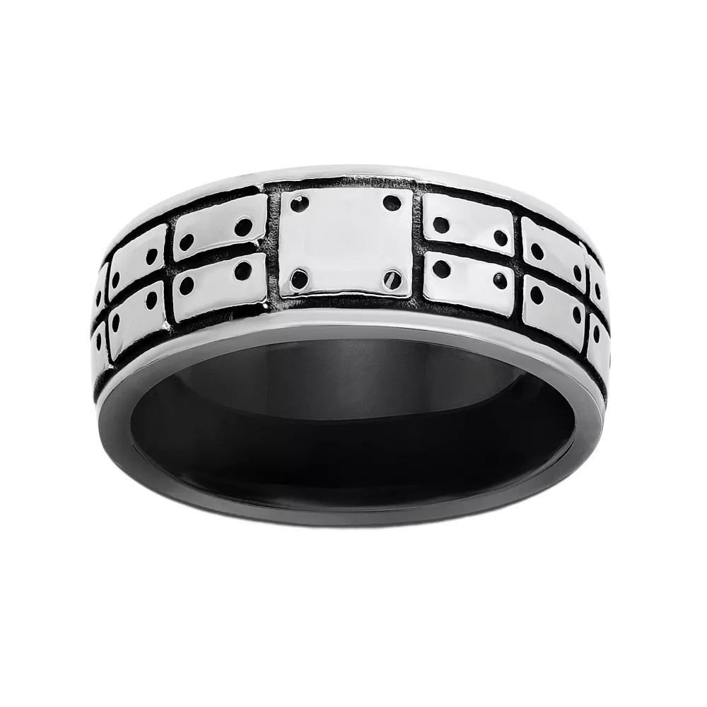 LYNX Stainless Steel Black Ion-Plated Men's Ring, Size: 12 Product Image