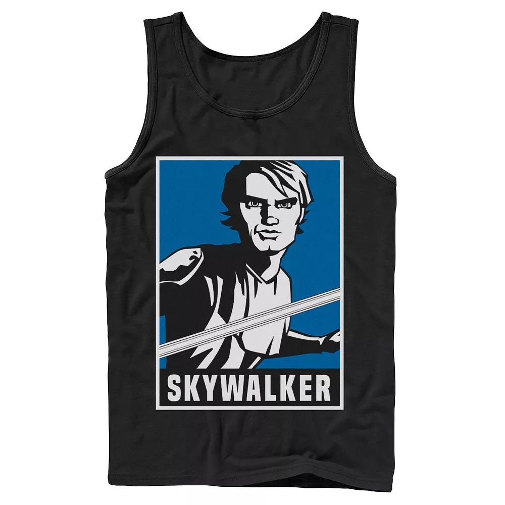 Men's Star Wars: Clone Wars Luke Skywalker Poster Tank Top,  Product Image
