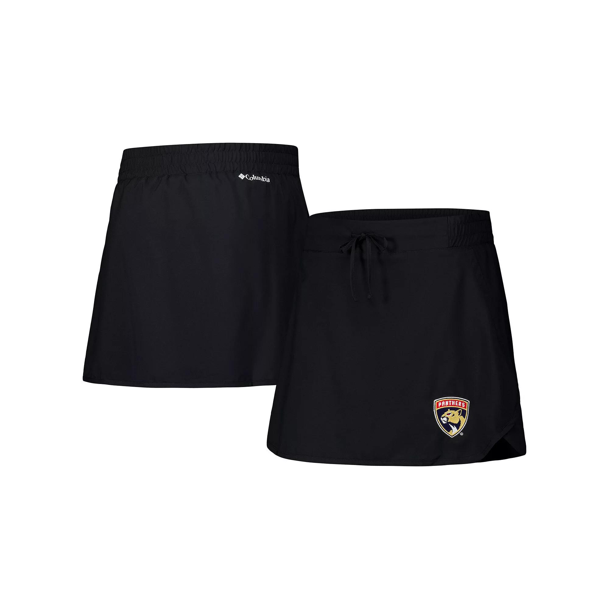 Women's Columbia Black Florida Panthers Lakewood Pines Omni-Wick Skort, Size: XL, Pnt Black Product Image