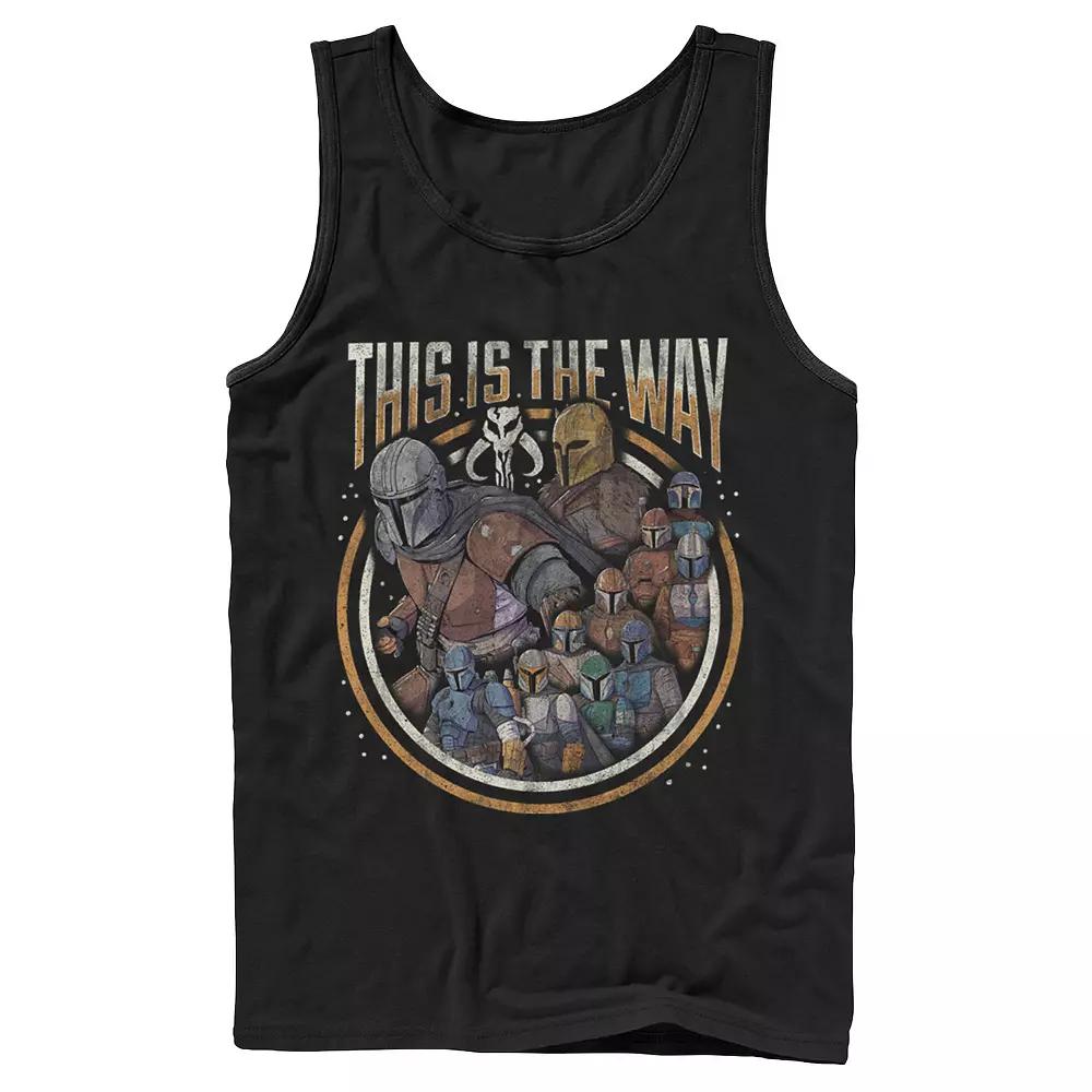 Men's Star Wars The Mandalorian Group Shot This Is The Way Tank Top, Size: Large, Black Product Image