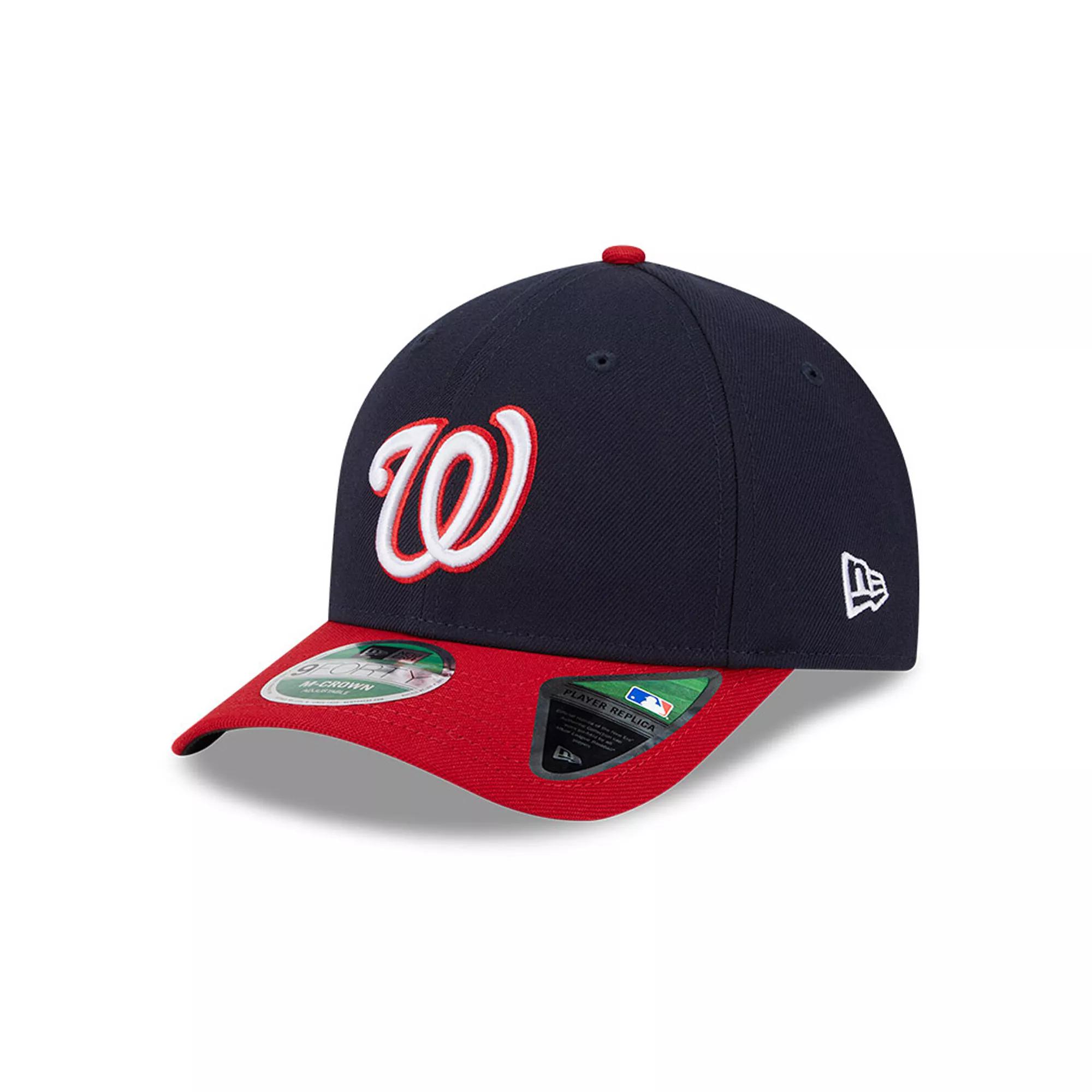 Men's New Era  Navy Washington Nationals Player Replica 9FORTY Adjustable Hat, Blue Product Image