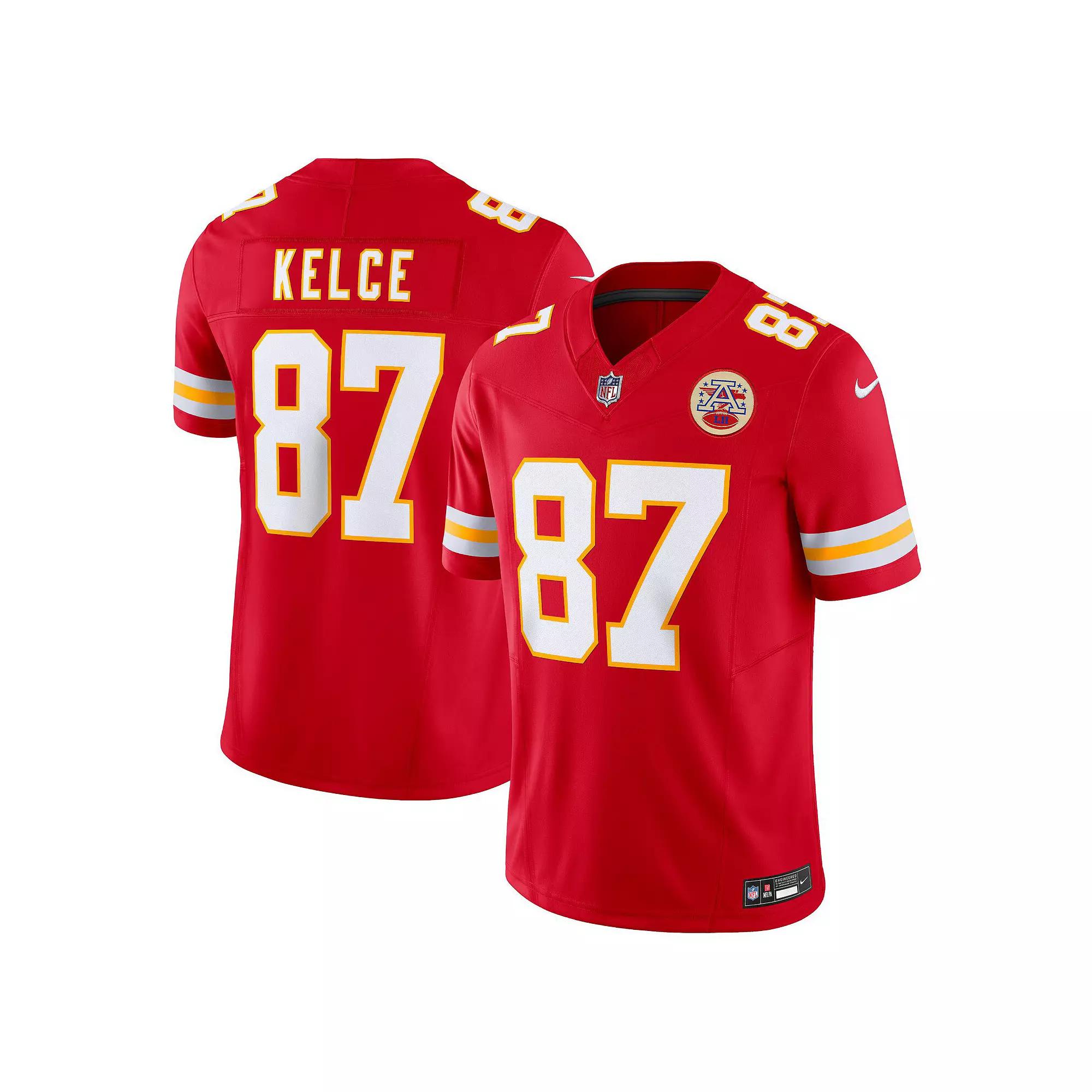 Men's Nike Travis Kelce Red Kansas City Chiefs Vapor F.U.S.E. Limited Jersey, Size: Large Product Image