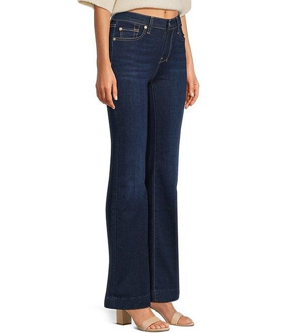 7 For All Mankind Dojo Tailorless Mid-Rise Flare Leg Denim Jeans Product Image