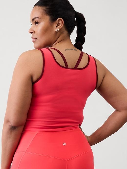 Signature Rib Square Neck Crop Tank Product Image