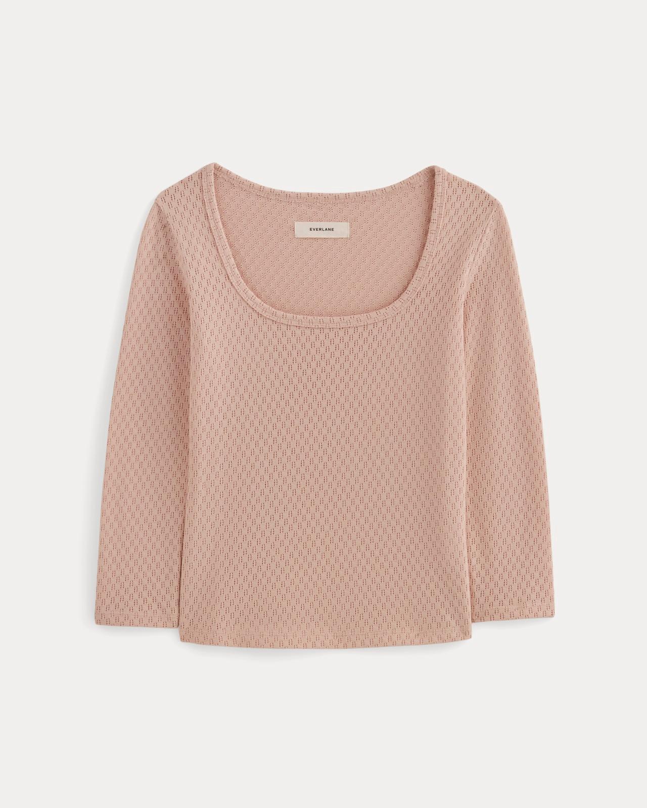 Womens Pointelle Scoop-Neck Top T-Shirt by Everlane Product Image