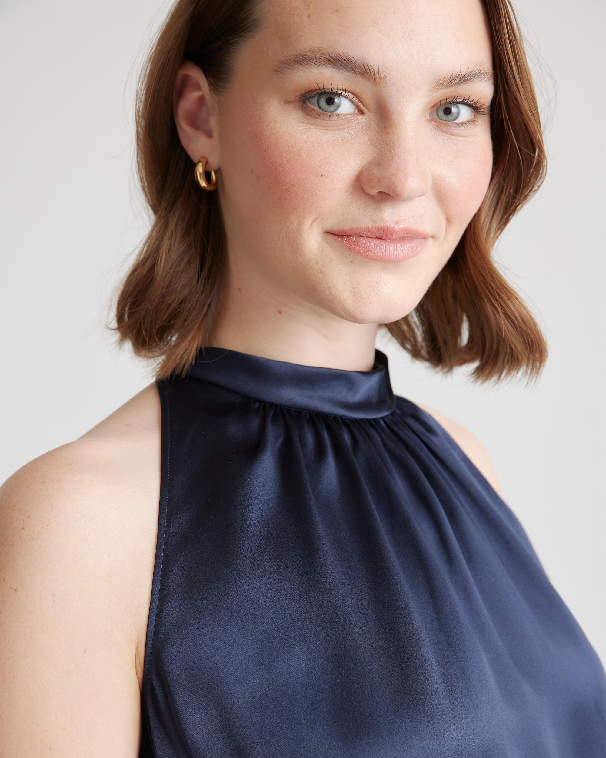 Quince | Women's Halter Top Size XS, Silk Product Image