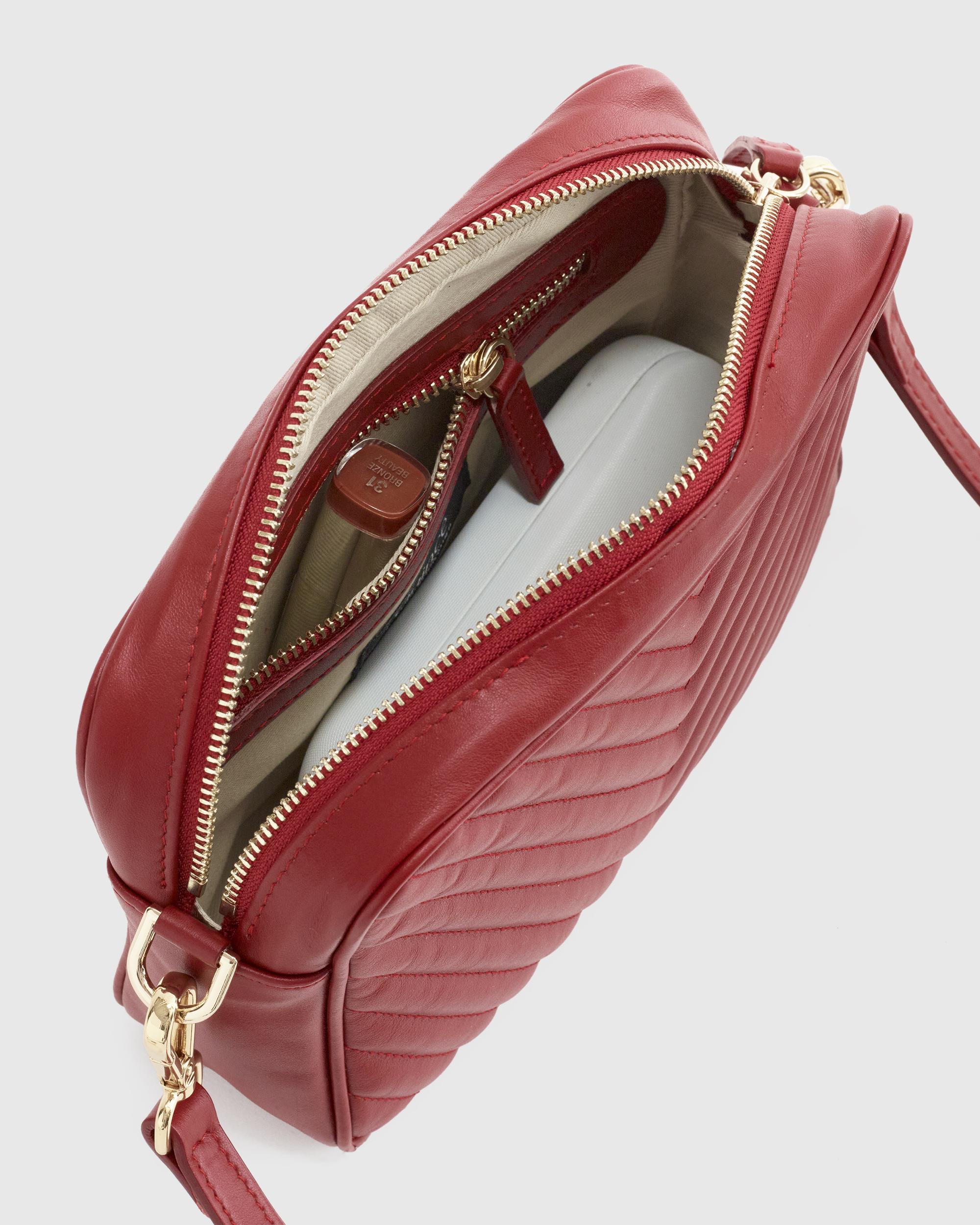 Quince | Women's Italian Leather Quilted Crossbody Bag Product Image